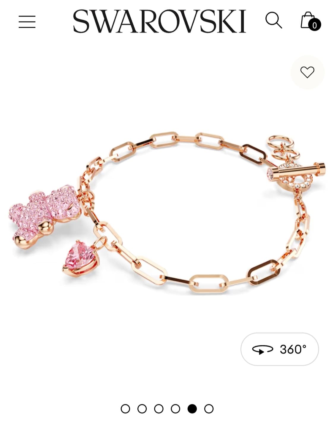 새제품)스와로브스키 테디 베어 팔찌 정품 상품이미지3