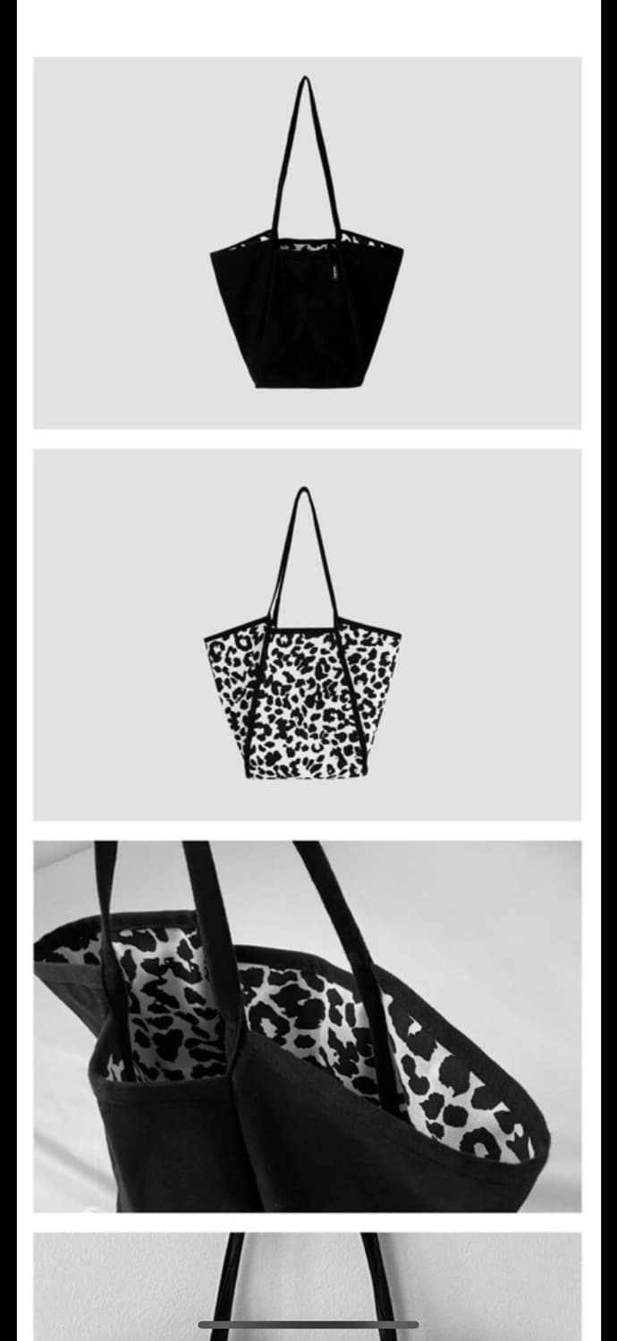 아우스디오 [리버시블/ 미니] 호피 쇼퍼백 상품이미지9