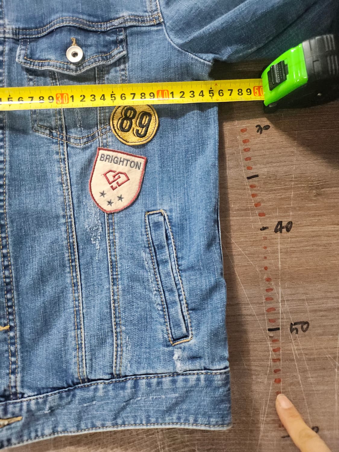 H FRESHMAN 데님 청자켓 패치 장식  90 상품이미지5