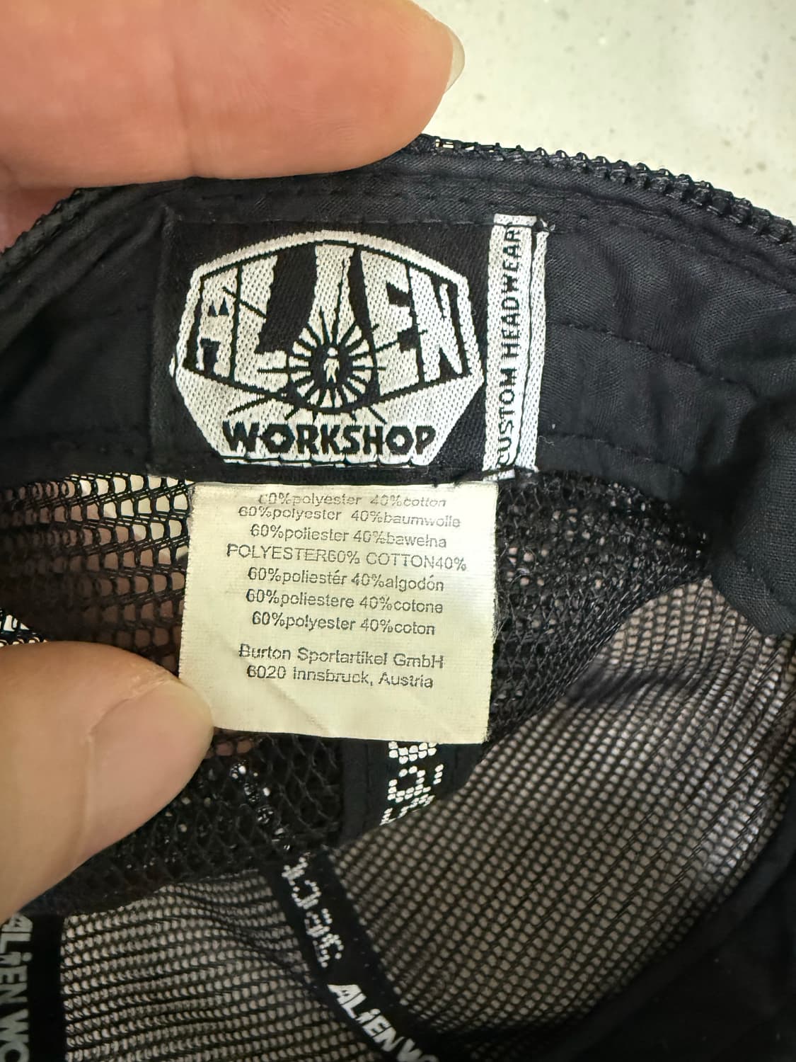 90년도 에일리언 워크샵 레드탭 로고 캡 상품이미지3