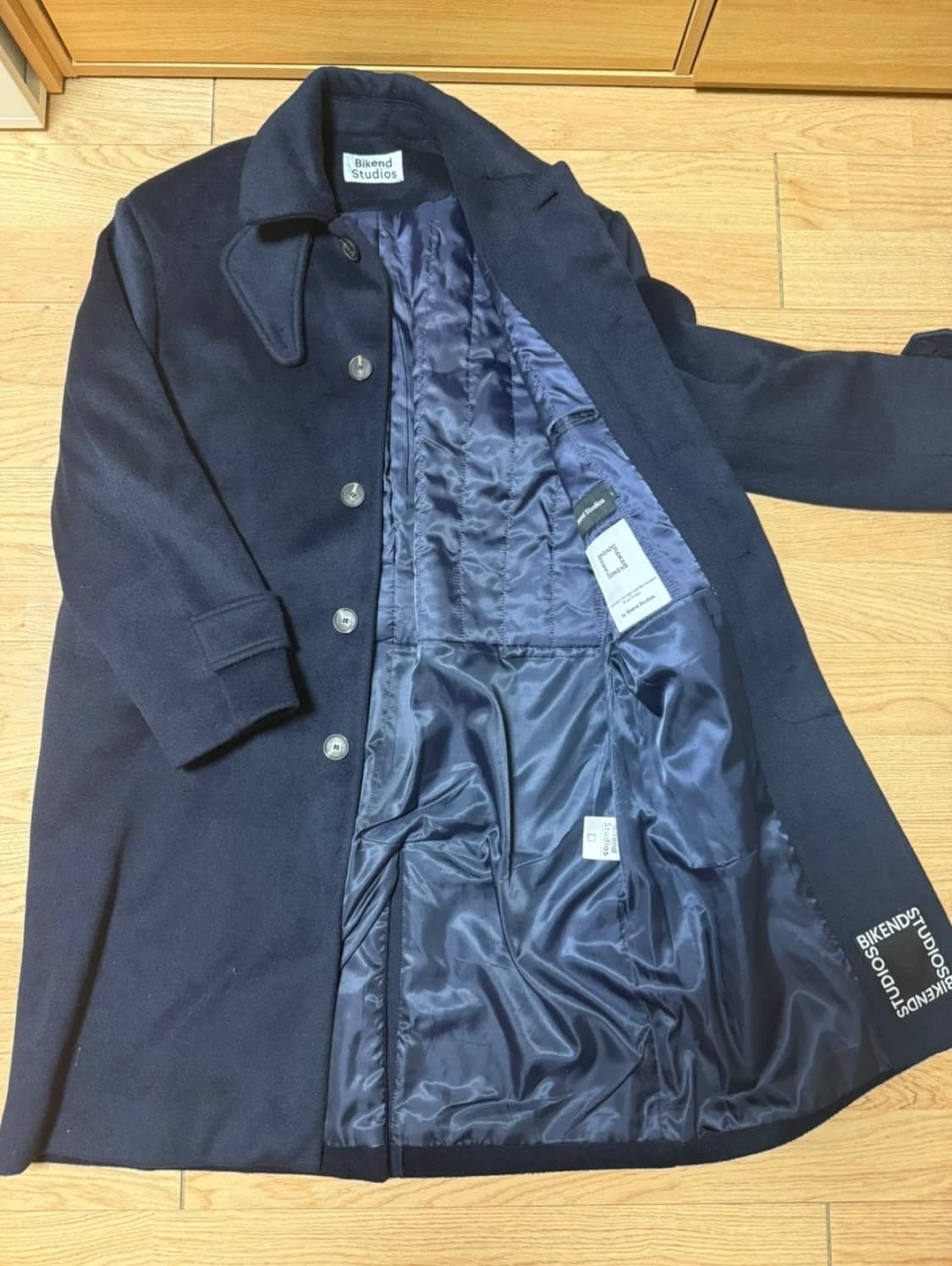(L size) 네이비 발마칸 코트 상품이미지3