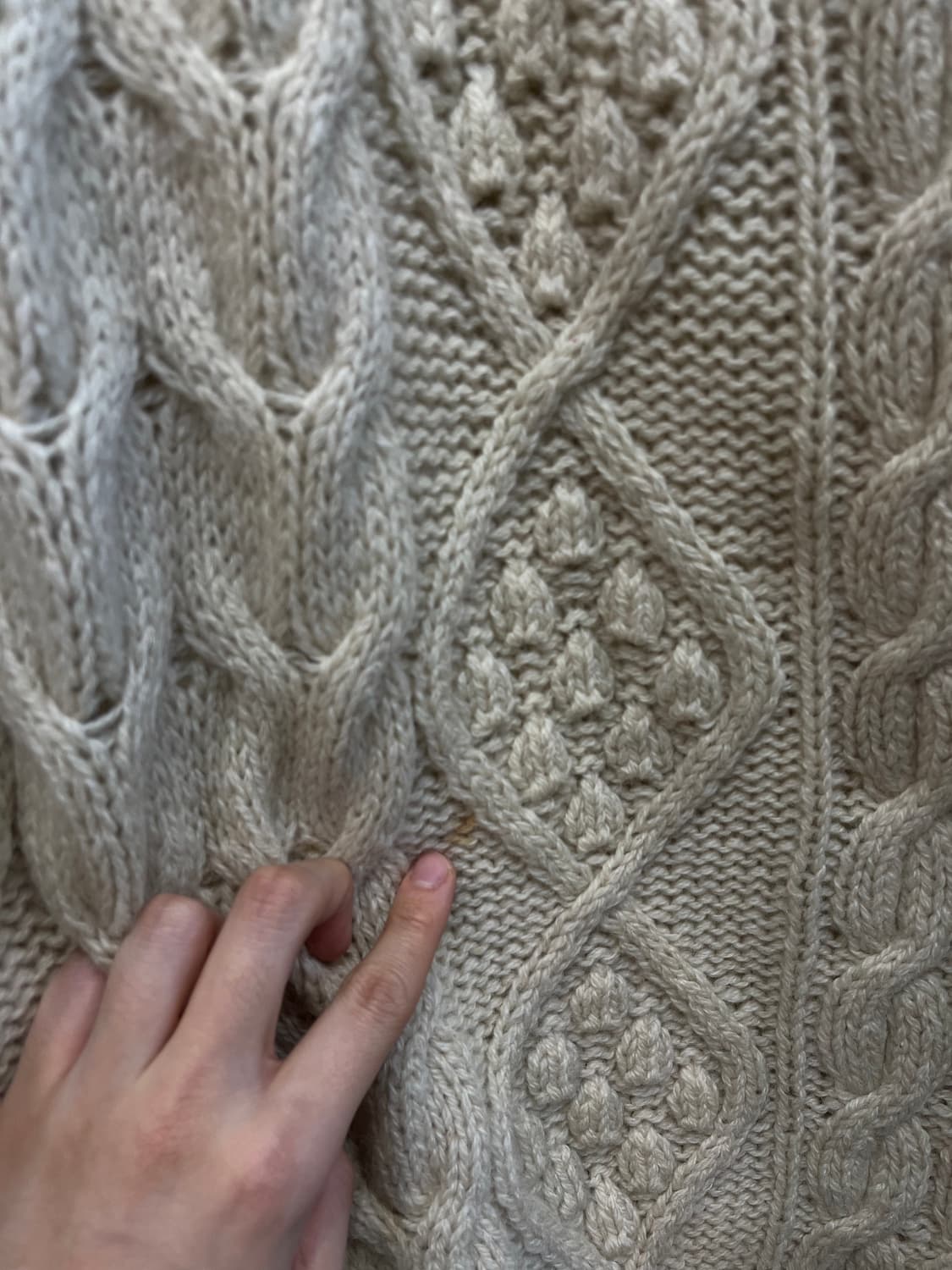 SKKONE 퓨어울 피셔맨 니트 스웨터  상품이미지4