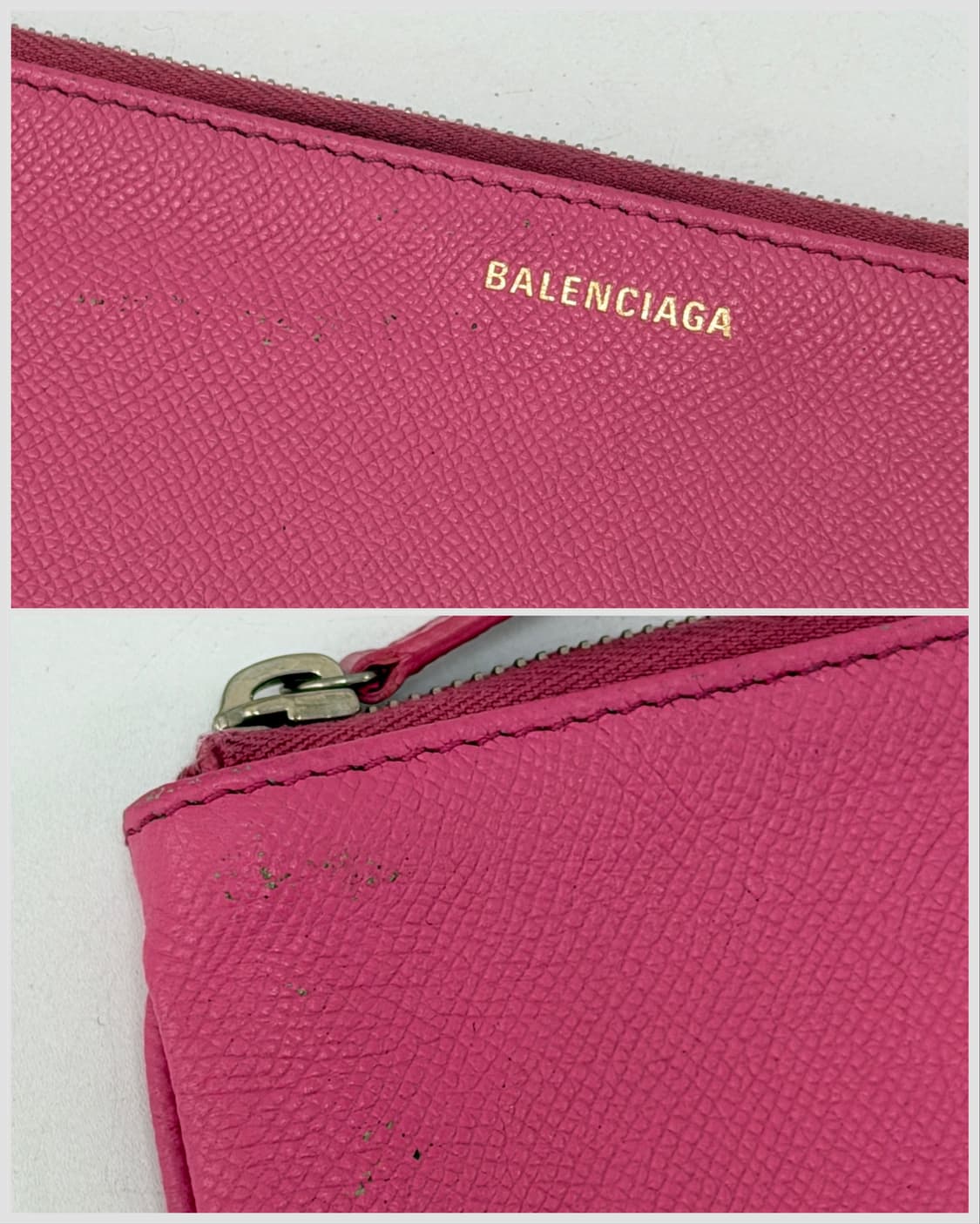 발렌시아가 에브리데이 로고 프린트 레더 클러치 L 상품이미지5