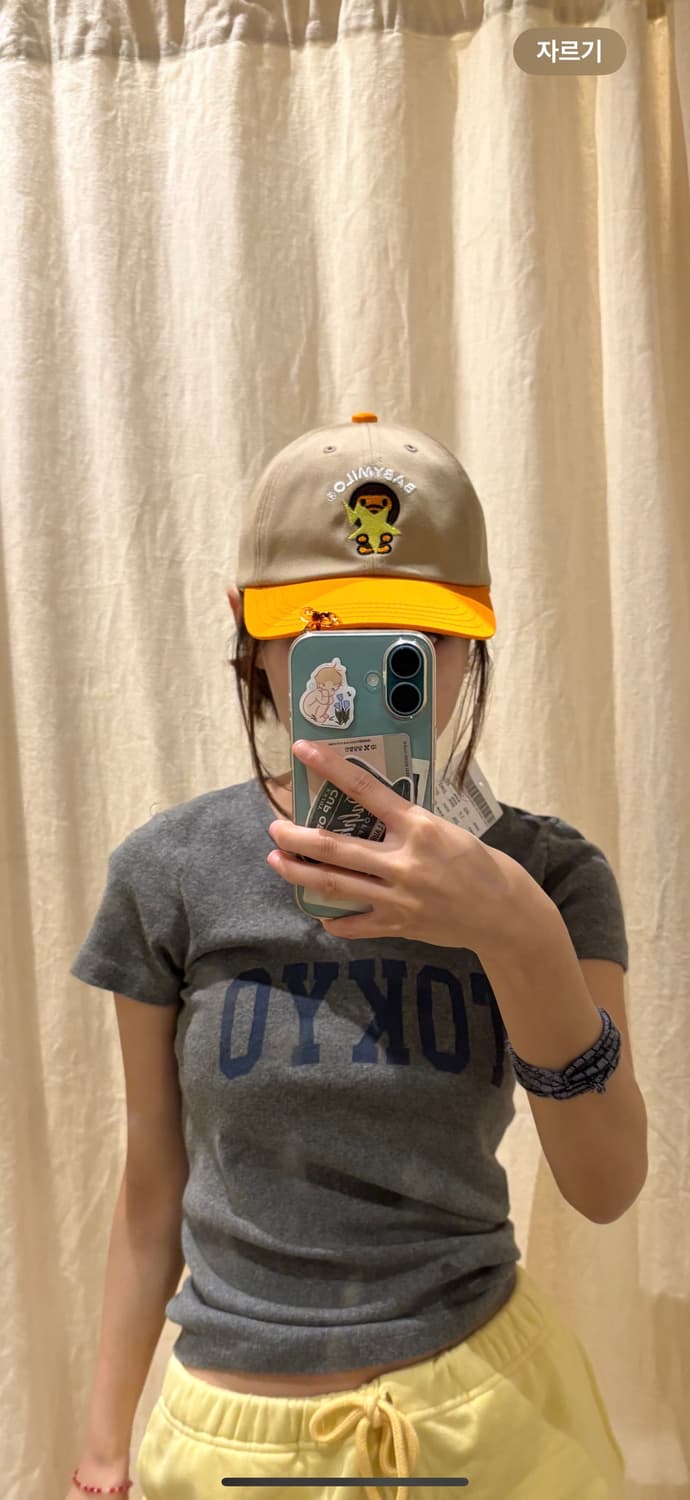 베이프 모자 조절가능 일본 하라주쿠 매장 구매 뒤에 초록끈이 귀여움 상품이미지2