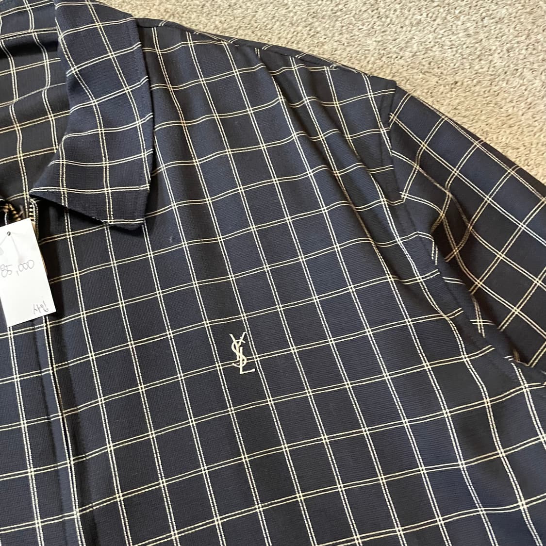 입생로랑 체크 블루종 상품이미지2