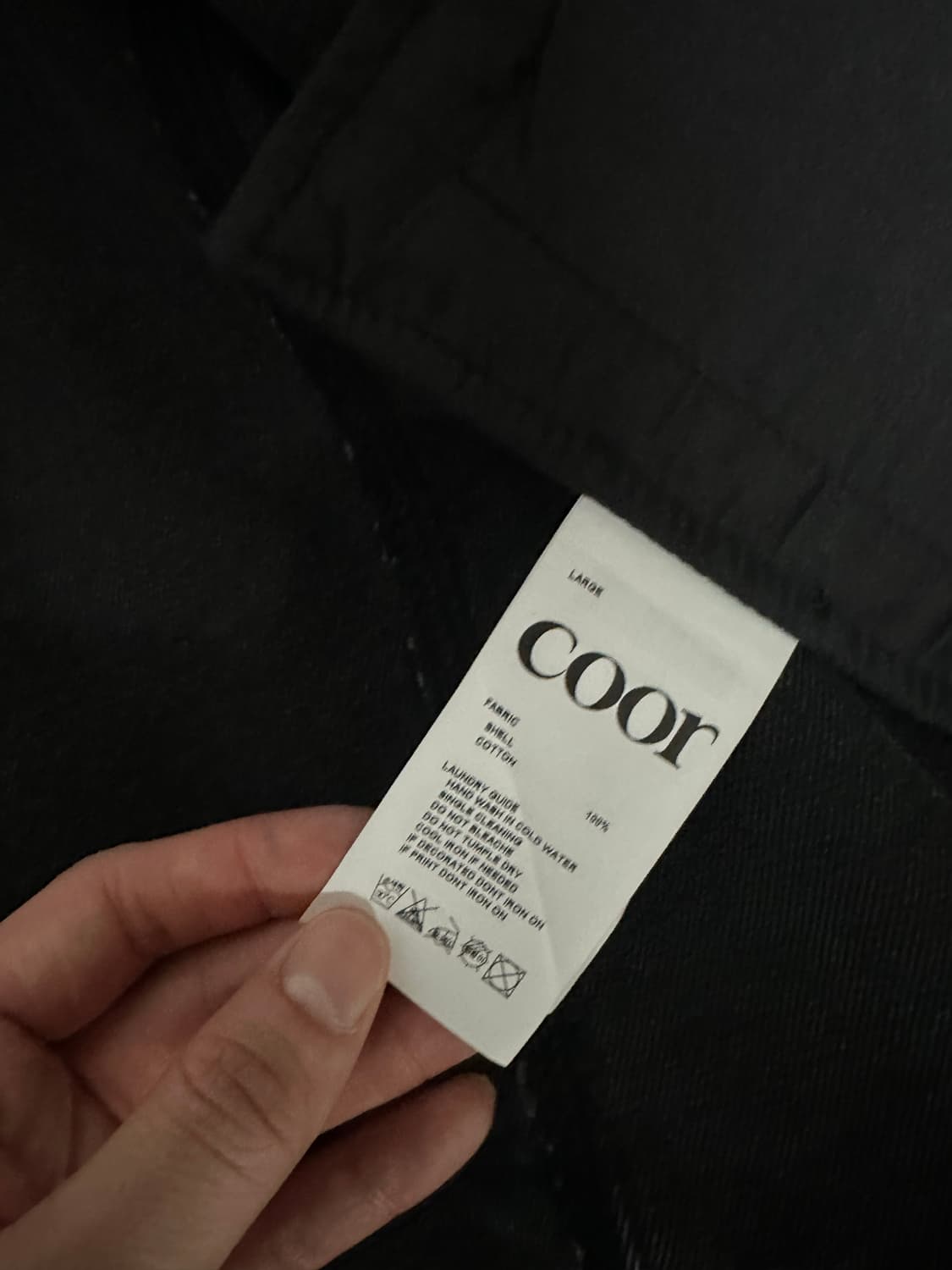 쿠어 / 페이디드 워싱 트러커 자켓 블랙 / L 상품이미지5