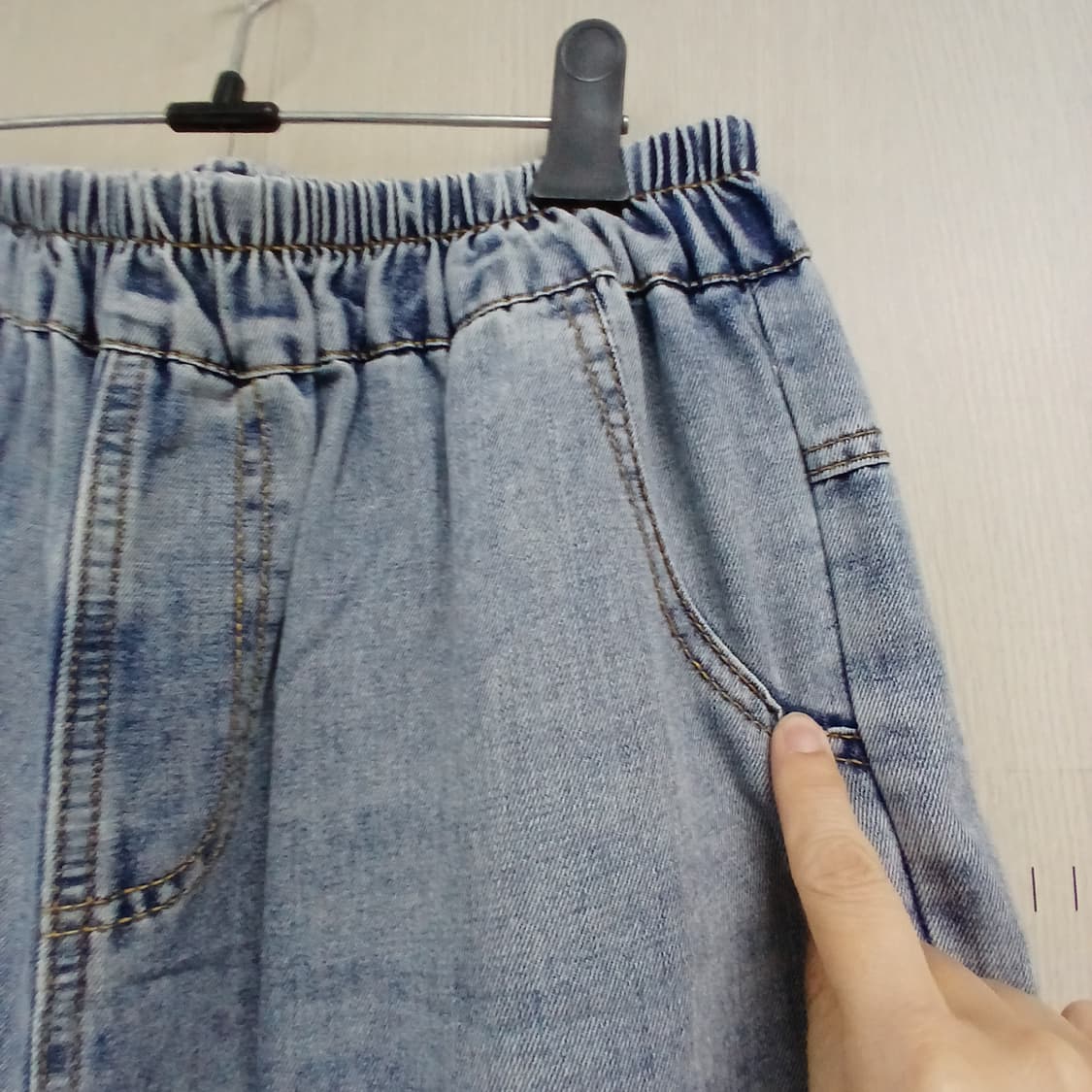 패치워크 데님 배기 팬츠 상품이미지4