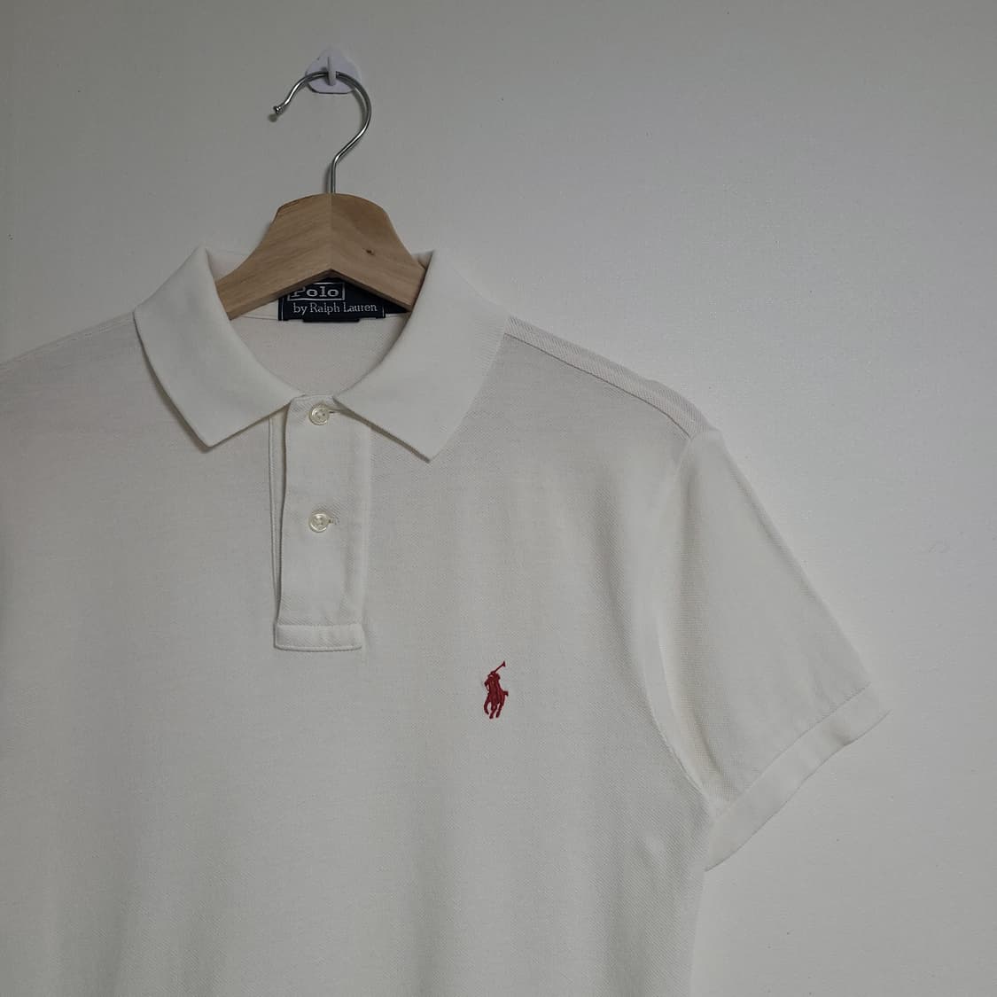 (S) POLO 폴로랄프로렌 여성 반팔 카라 티셔츠 화이트 커스텀핏 상품이미지2