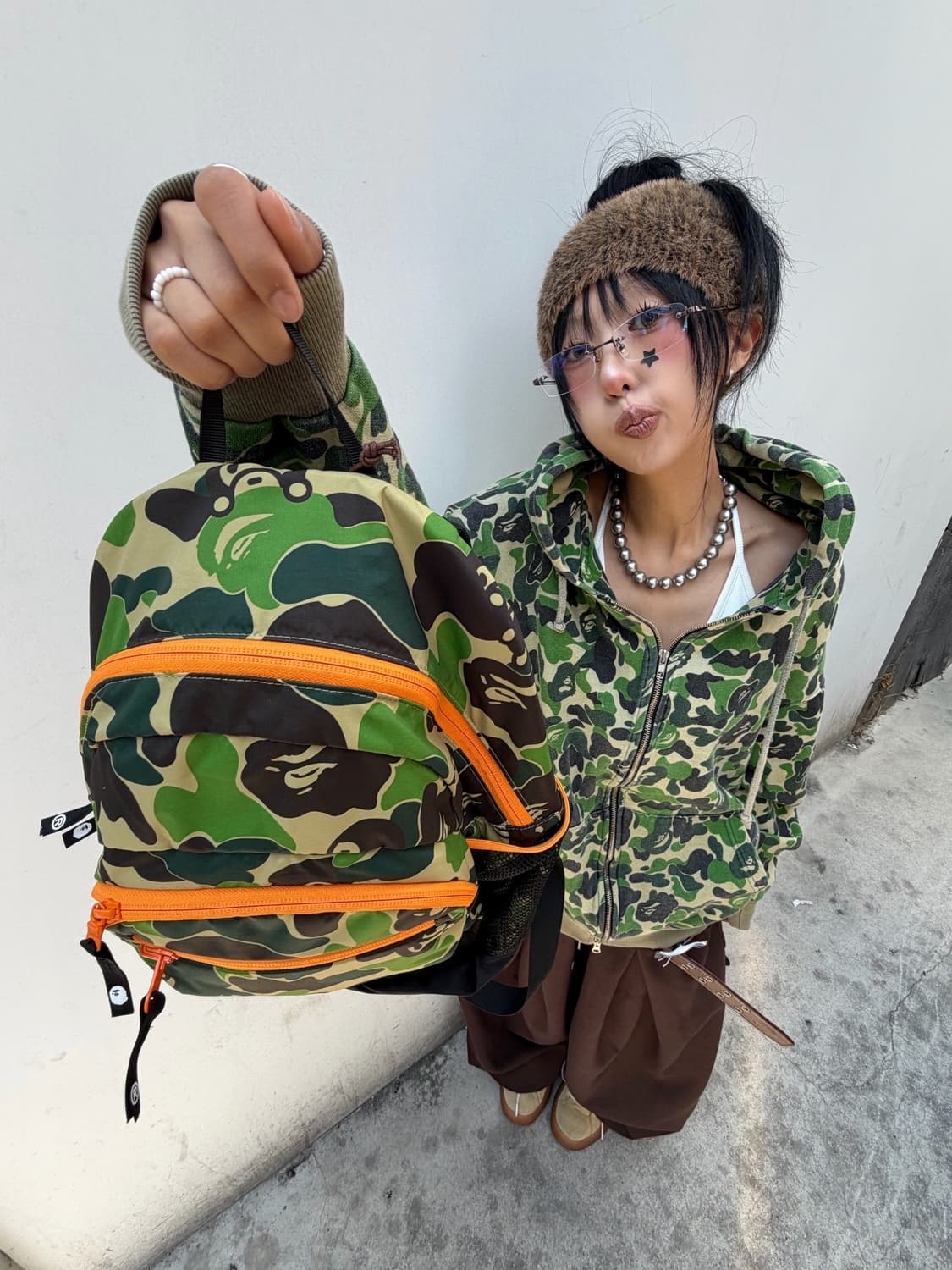 Bape Camouflage Two-Way Hood Zip-Up 상품이미지1