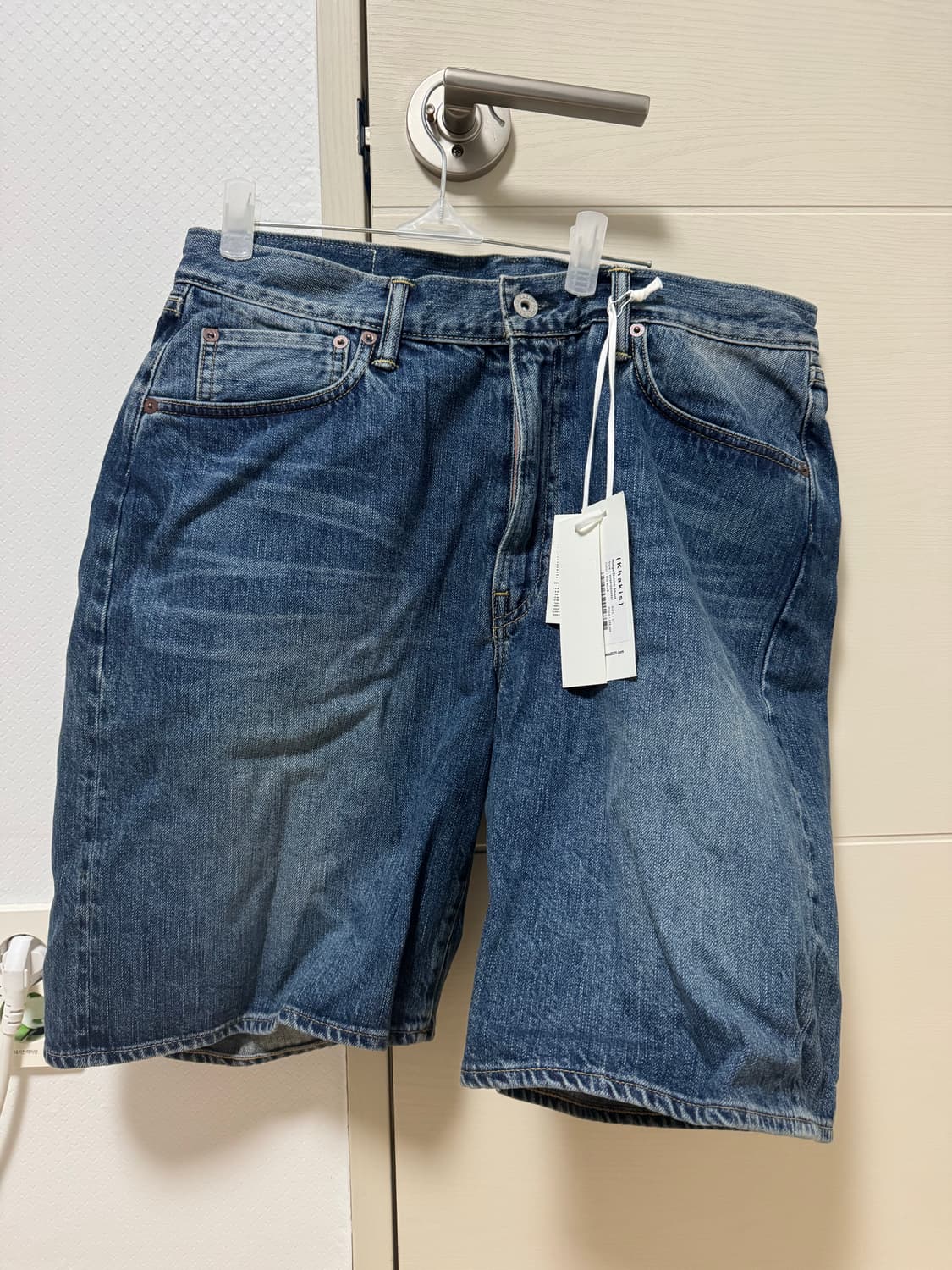 카키스 릿지 데님 쇼츠 미드 블루 L(새상품) 상품이미지3