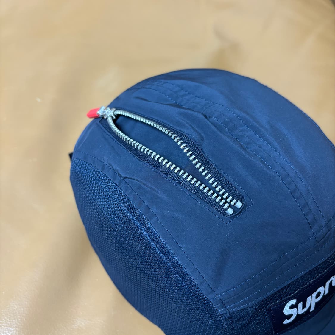 슈프림 캠프캡 모자 박스로고 집 메쉬 네이비 상품이미지7