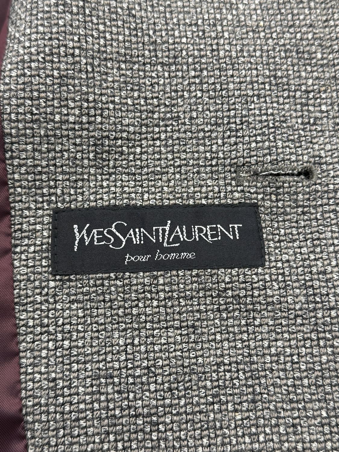 이브 생로랑 뿌르 옴므 그레이 울 발마칸 로브 코트 상품이미지6