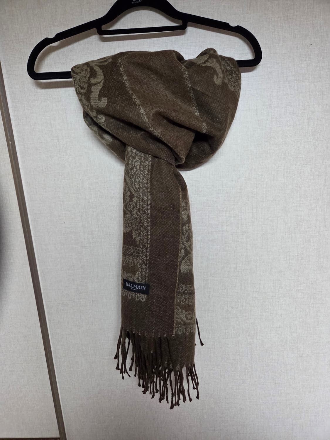 발망 BALMAIN 브라운 패턴 울머플러 상품이미지3
