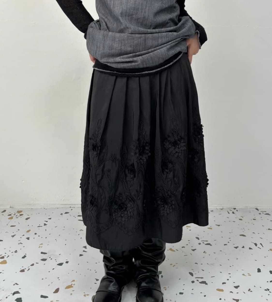 빈티지 플라워 스커트 상품이미지2