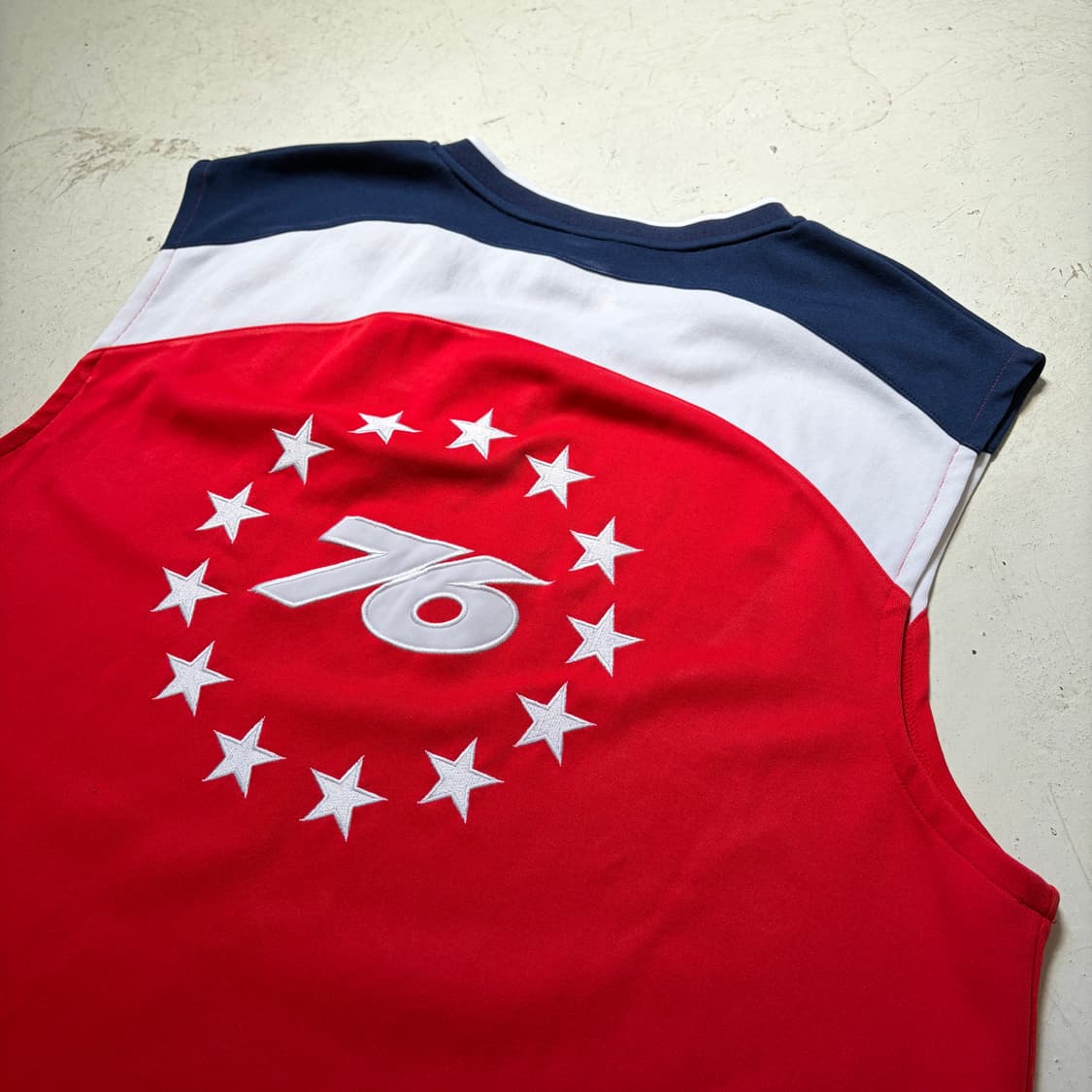 나이키 NBA 필라델피아 세븐티식서스 빈티지 농구나시 유니폼 2XL 상품이미지8