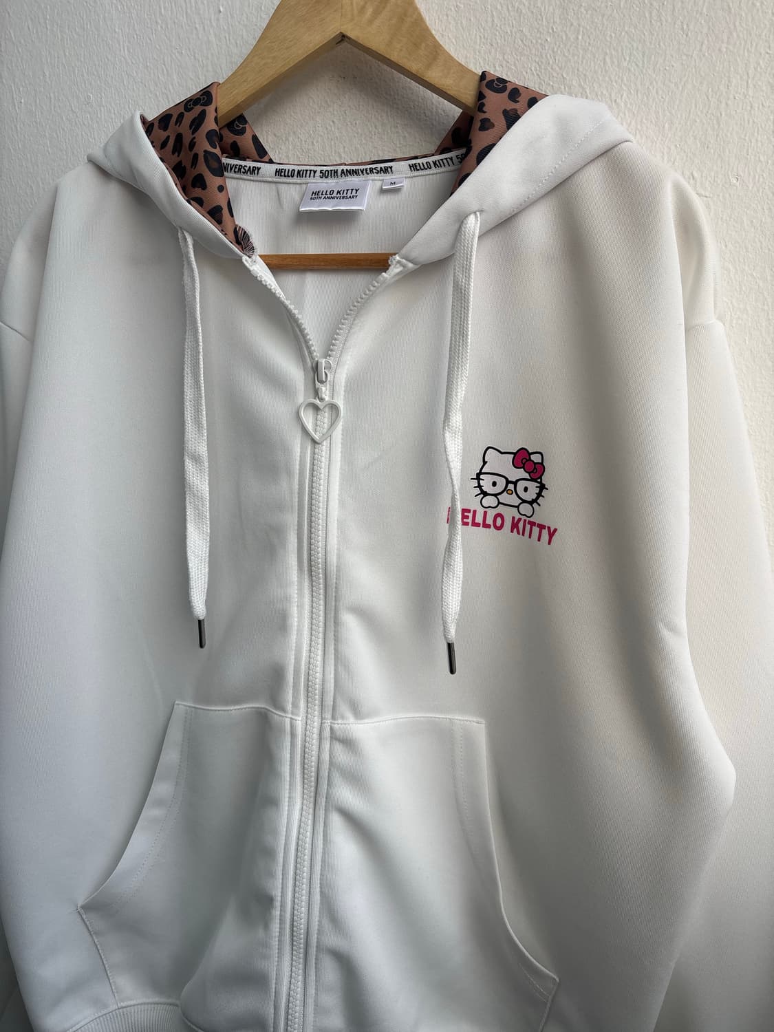 Hello Kitty White Hood Zip-Up 상품이미지4