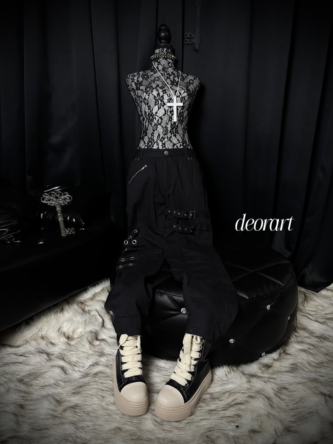deorart 본디지 펑크 팬츠 상품이미지1