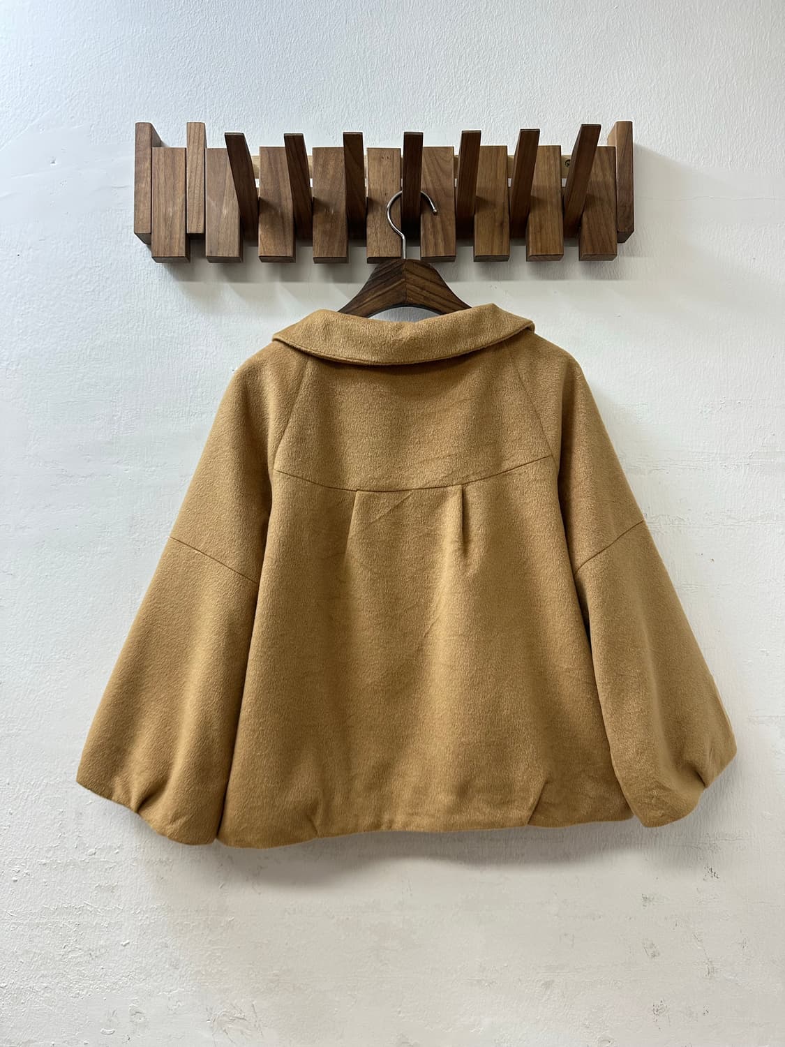 일본빈티지 둥근카라 A라인 포인트 포켓 코트 상품이미지3