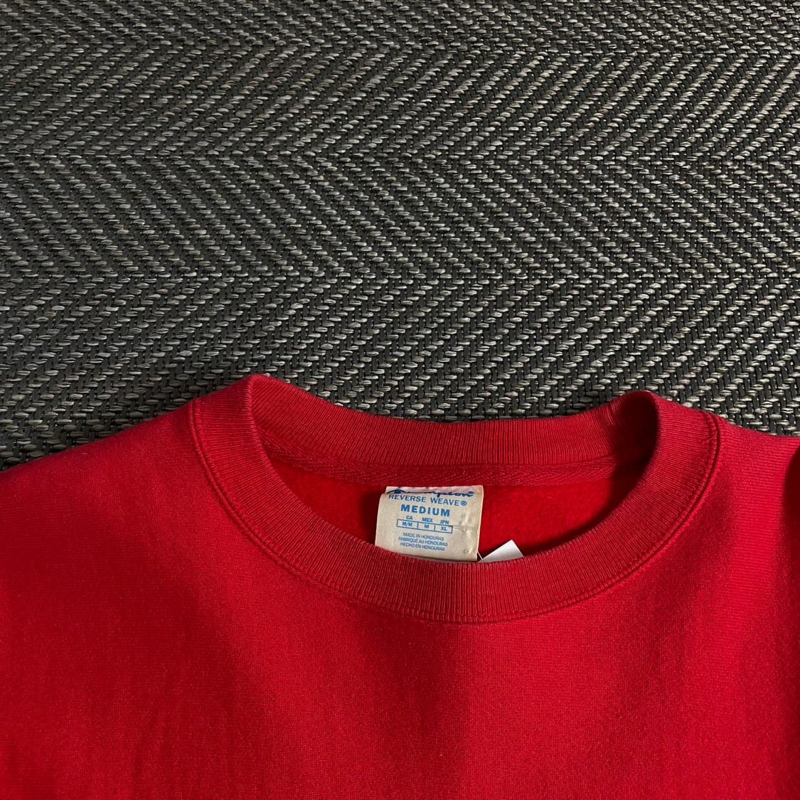 챔피온 리버스위브 미니멀 레드 스웻 셔츠o 3377 상품이미지4