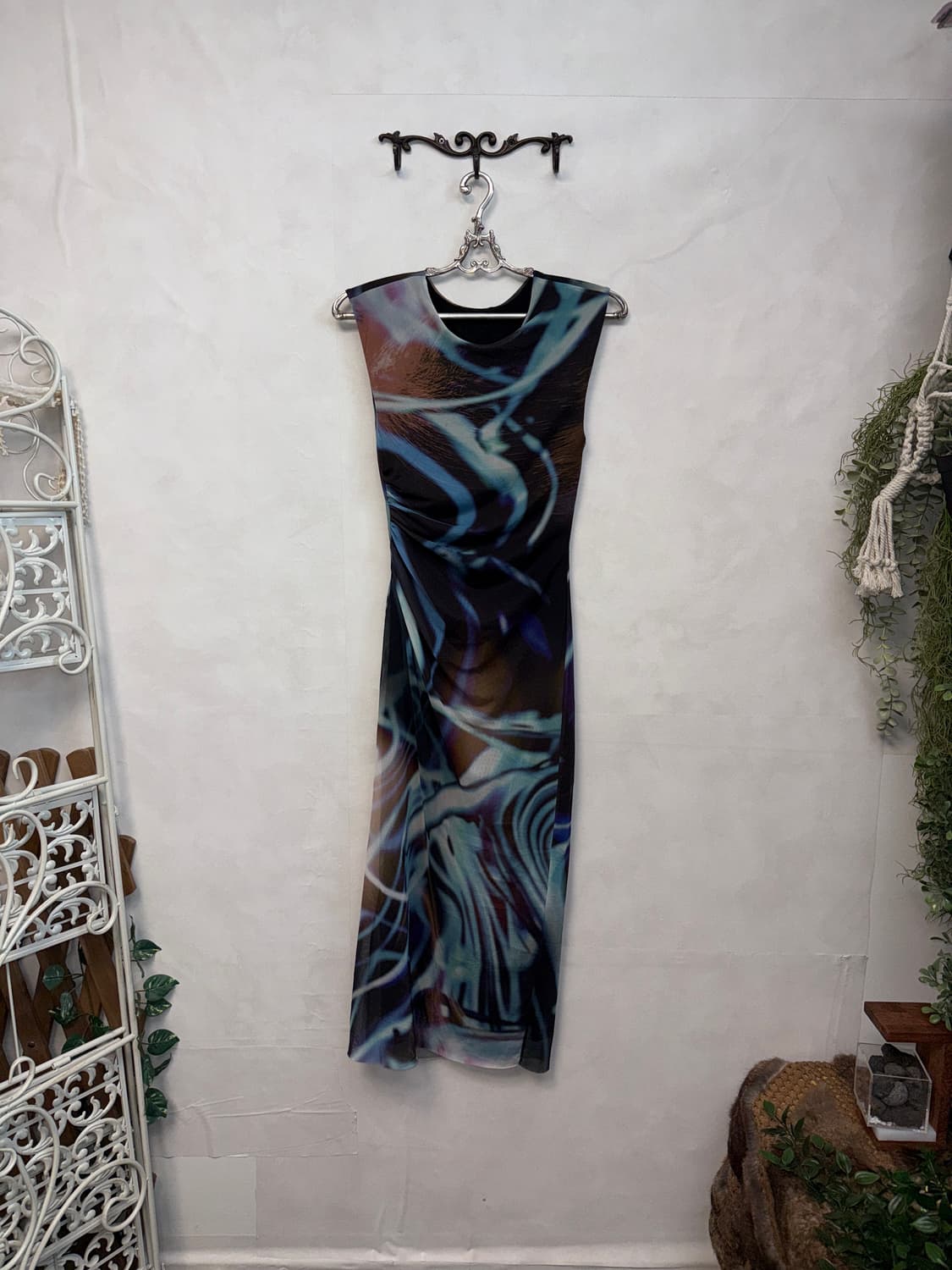 Marvel x-ray mesh shirring maxi ops 상품이미지5