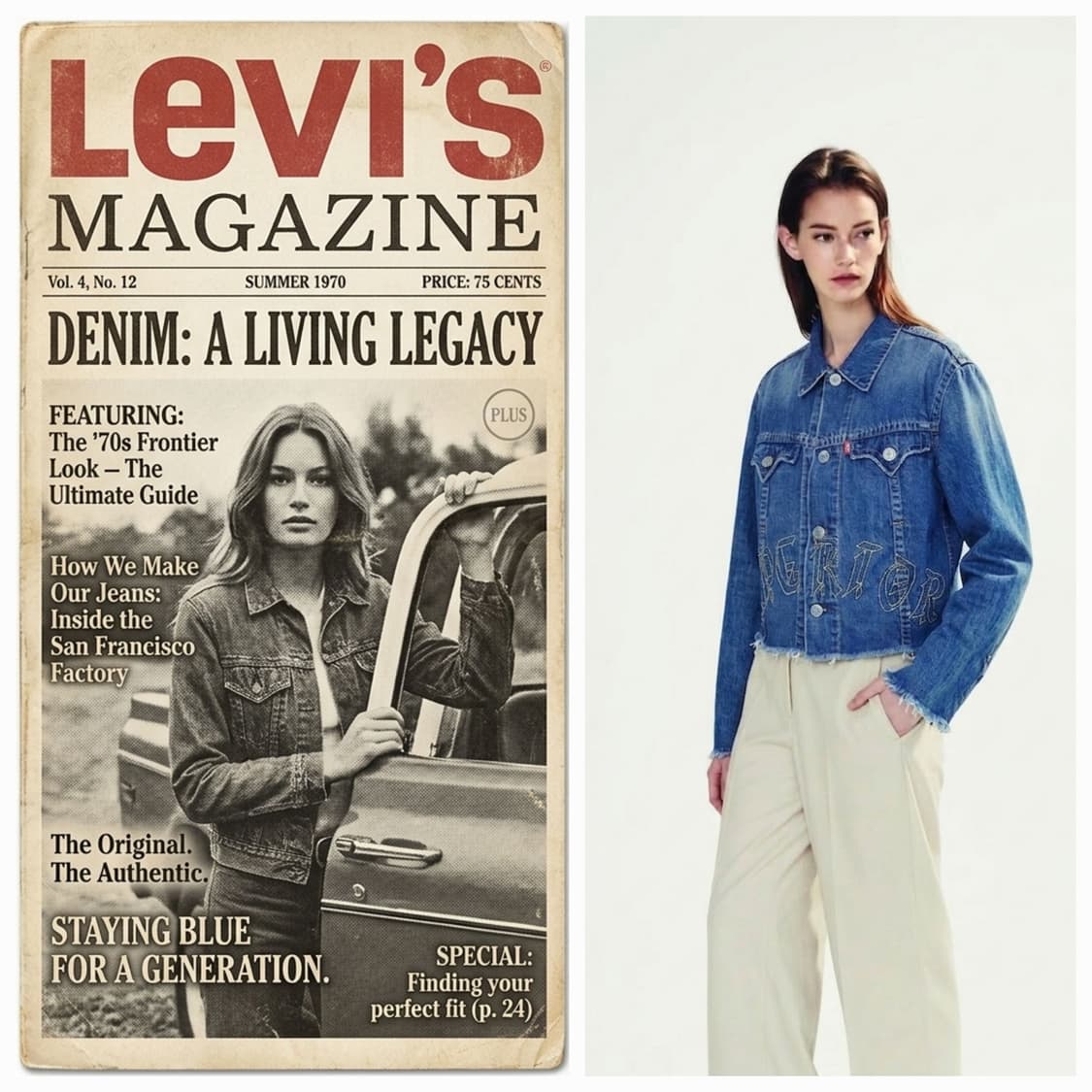 66.리바이스 스태치 데님자켓 상품이미지1