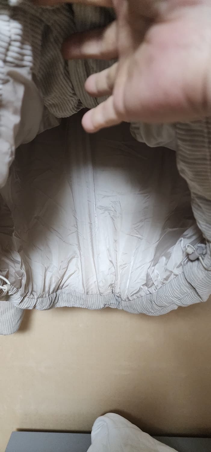 스파오 여성 코듀로이 골덴 패딩점퍼m새급 상품이미지6