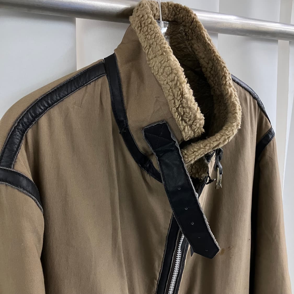 Avirex 아비렉스 레더라인 무스탕 자켓 M 상품이미지4