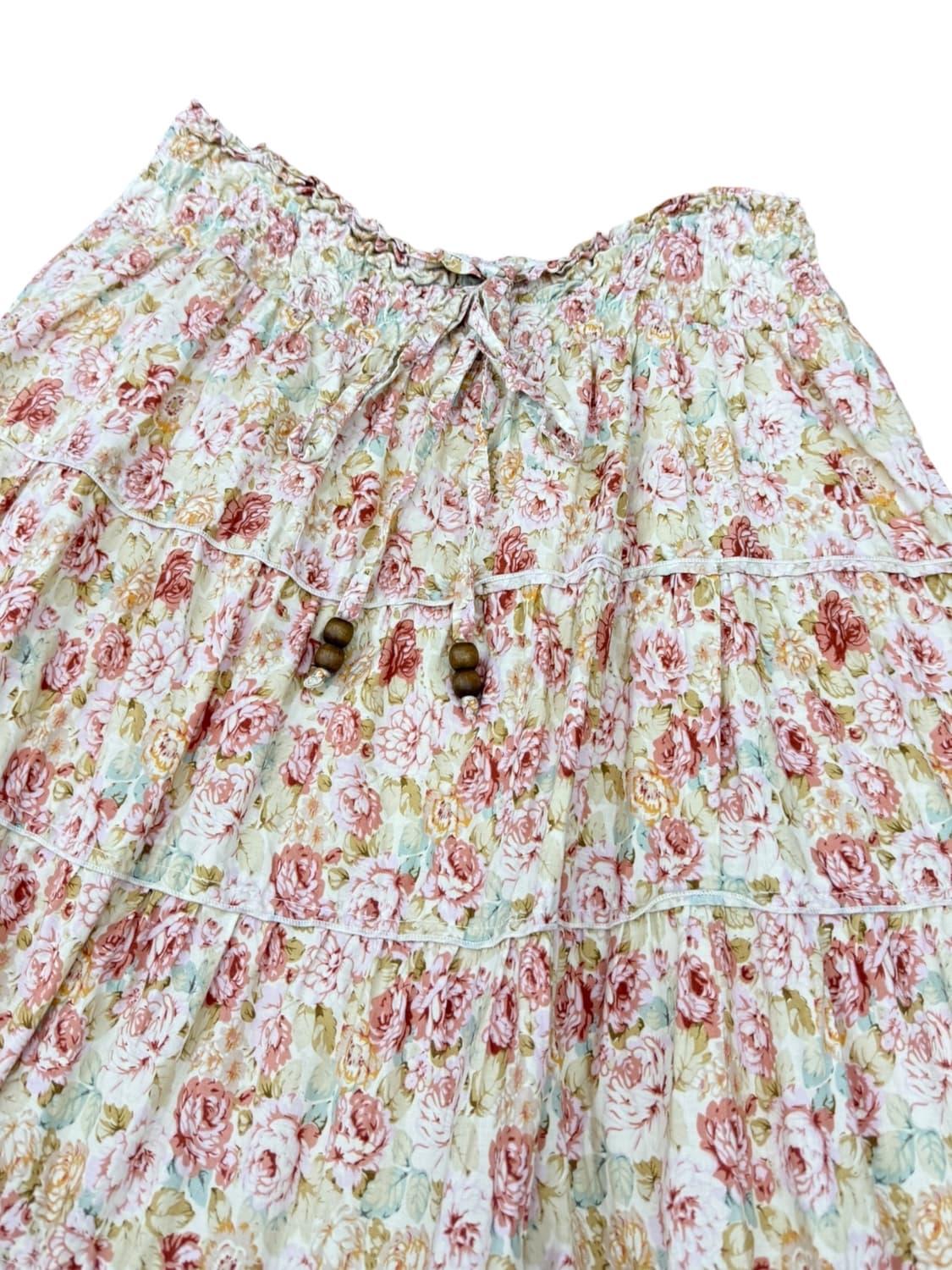 엑시즈팜 플라워 롱스커트 핑크 상품이미지4