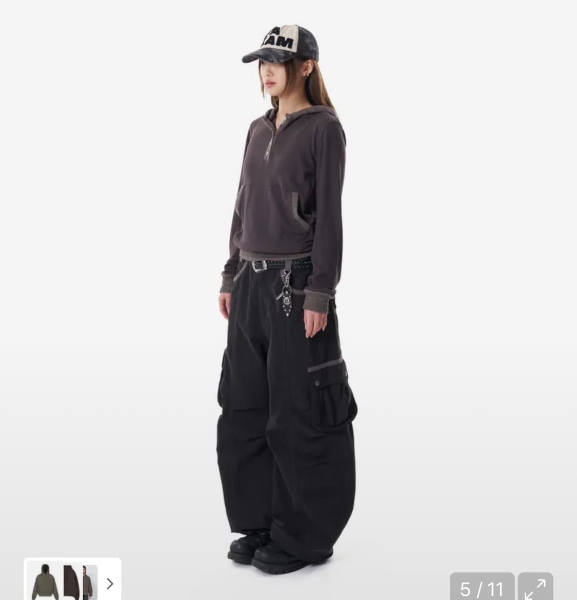 아캄 로고버튼 후디 상품이미지2