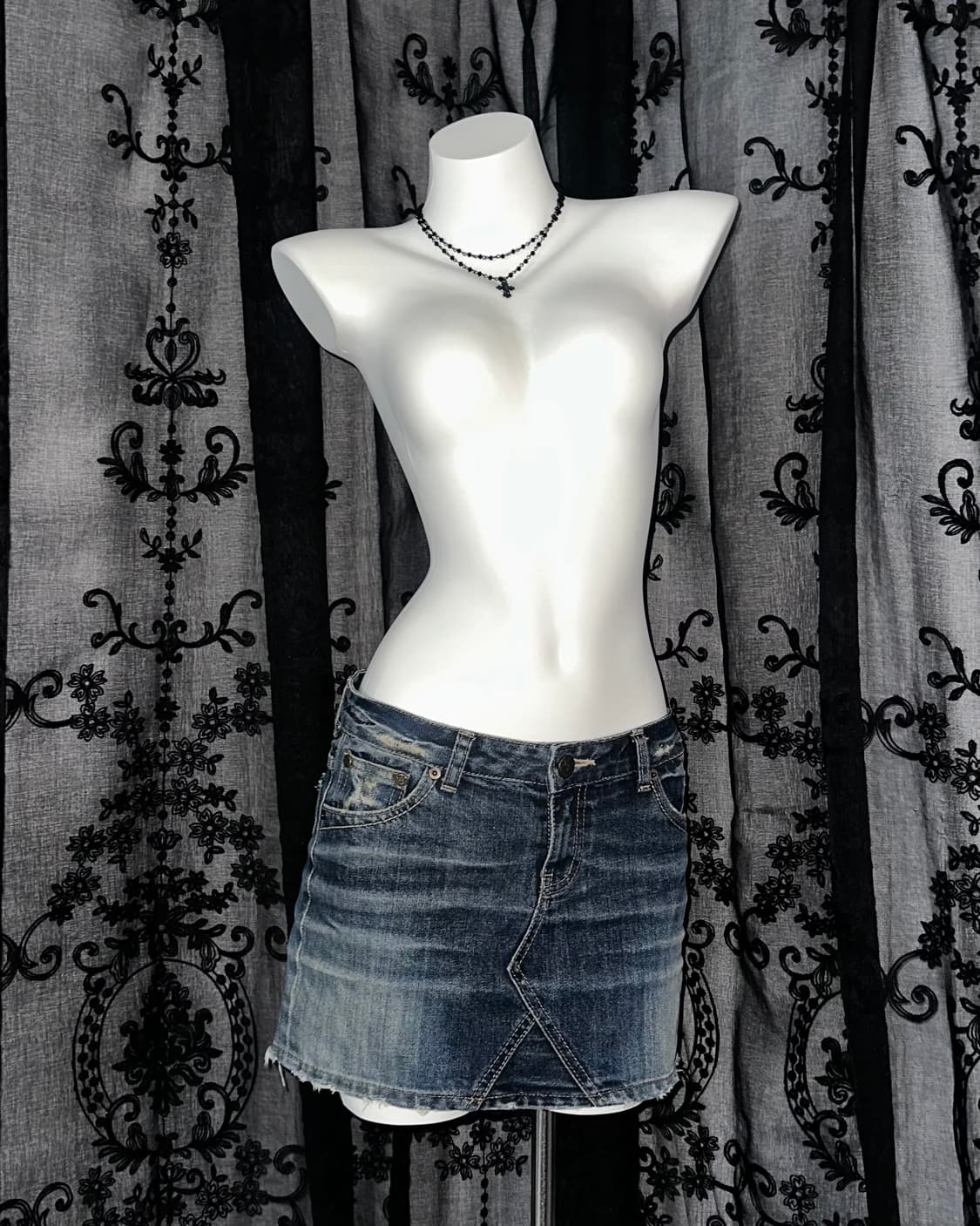 denim mini skirt 상품이미지1