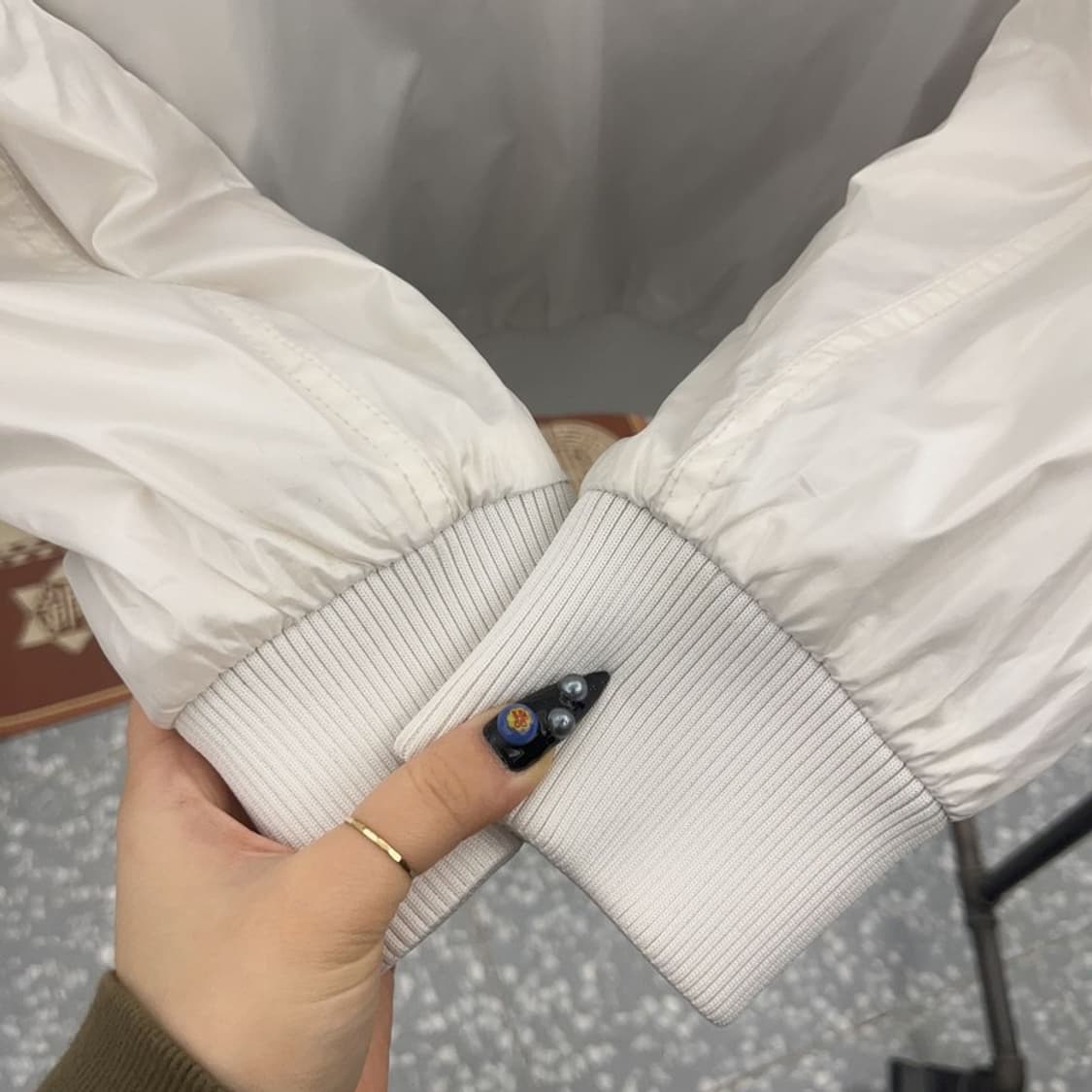 푸부 올드스쿨 빈티지 배색 바람막이 자켓 L C08813 상품이미지7