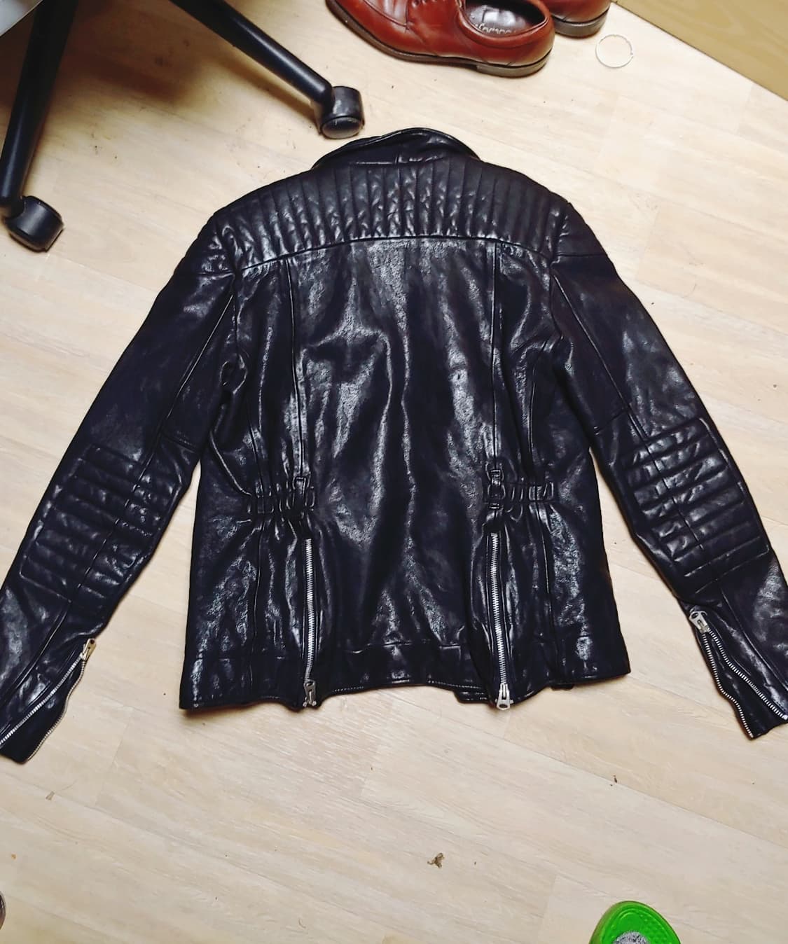 벌크업 헤비레더 라이더 자켓 슬림100 상품이미지6