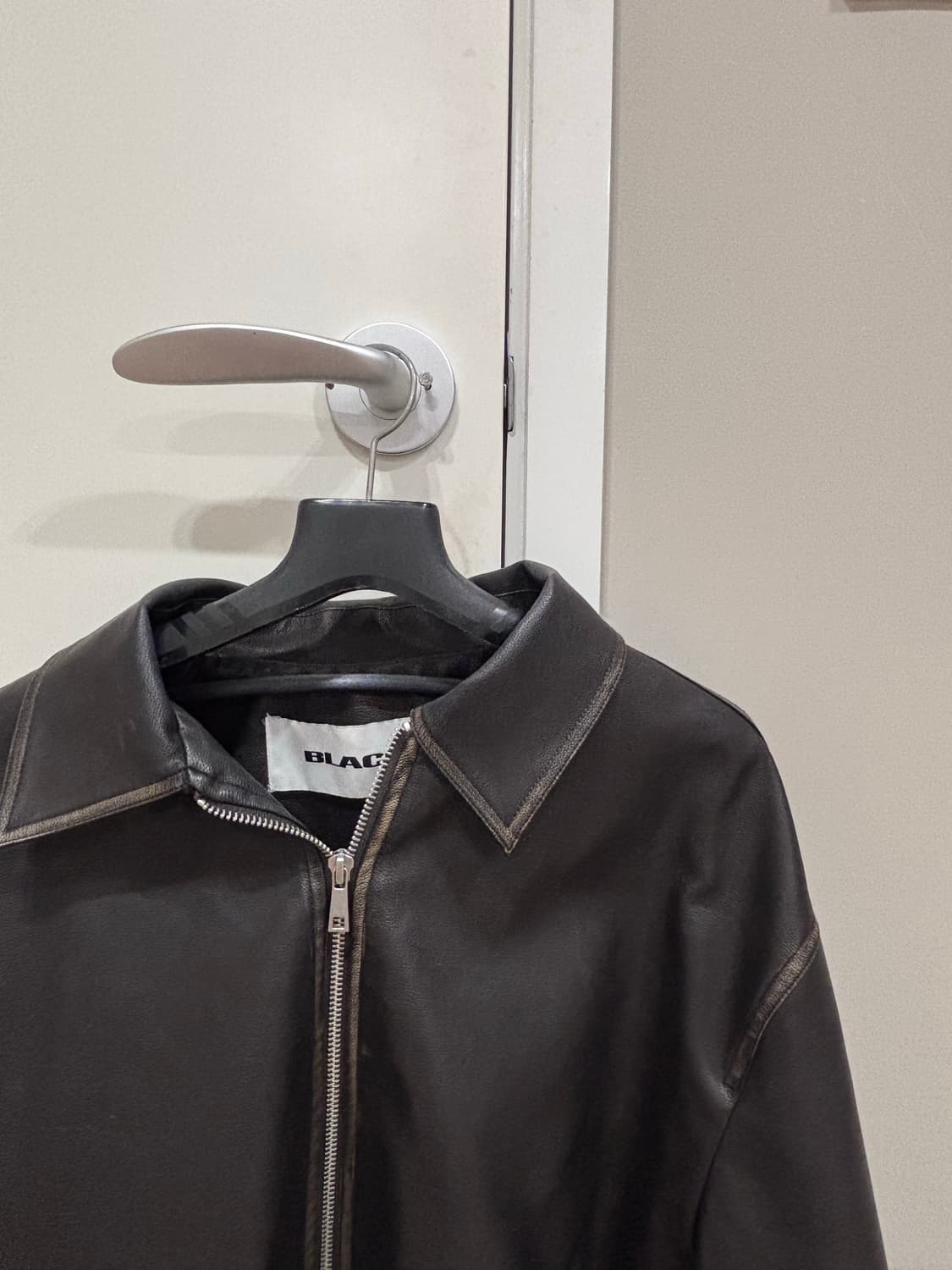 블랙업 Blackup 히벤 빈티지 레더점퍼 상품이미지4