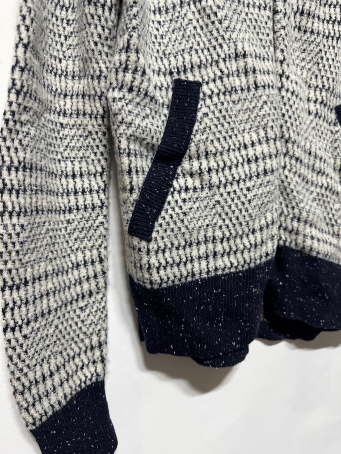 0 톰브라운 울 니트 블루종 자켓 상품이미지5