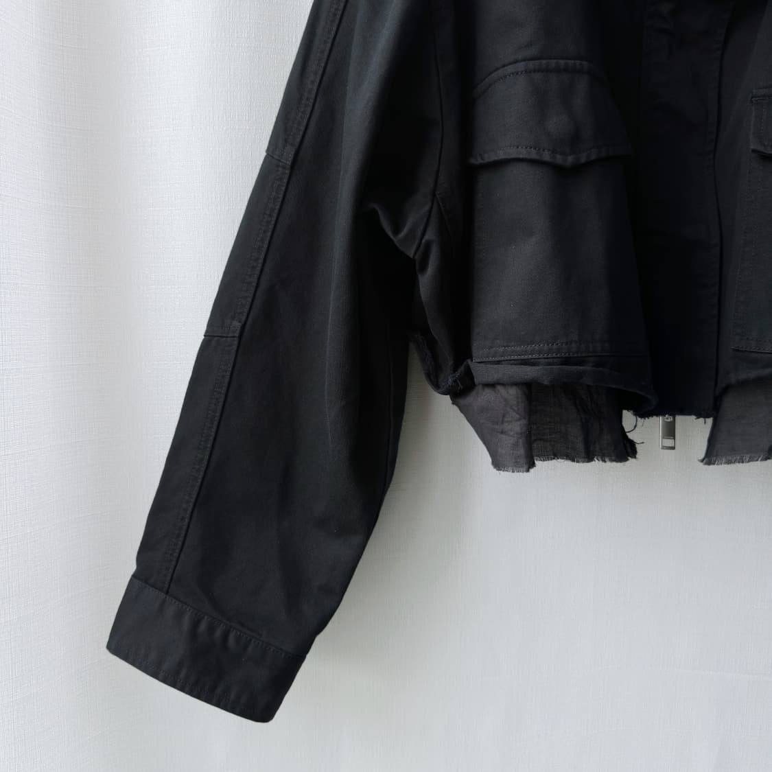 Diesel 디젤 크롭 야상 자켓 블랙 S 상품이미지4