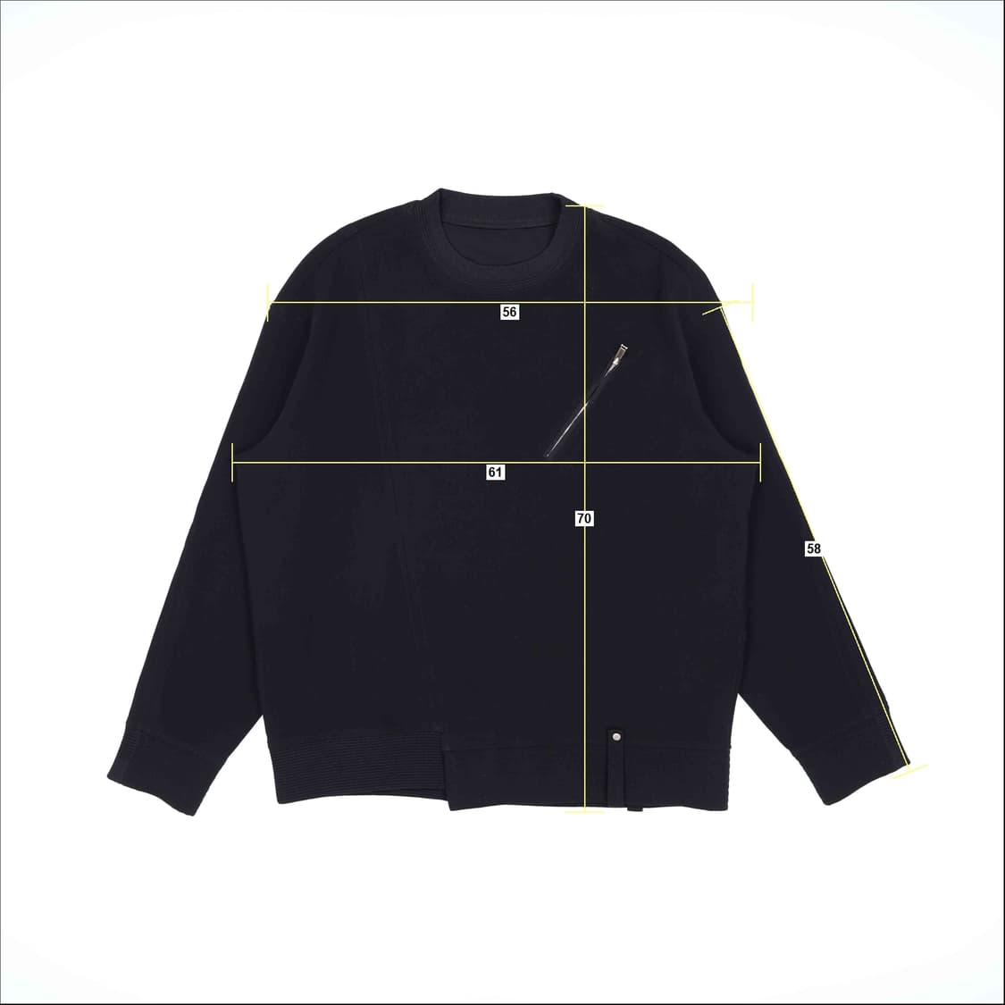 [100] 신형 시스템 옴므 한섬 블랙 맨투맨 티셔츠  N6938 상품이미지6