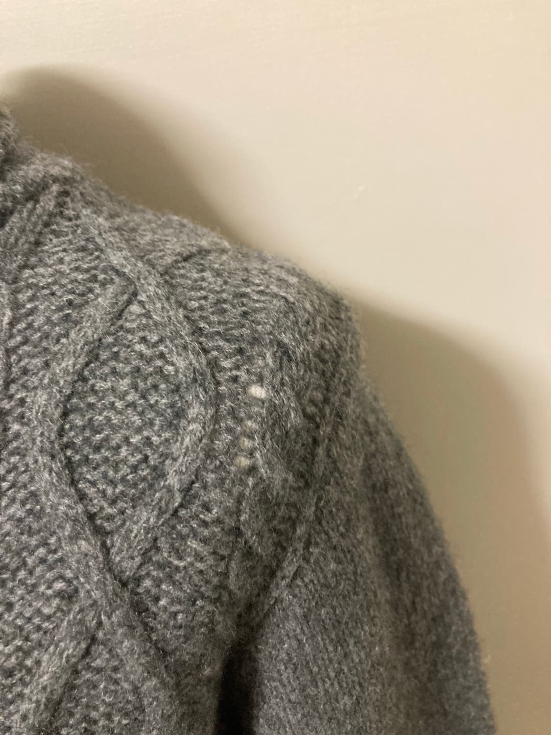 스티치 그레이 가디건 상품이미지4