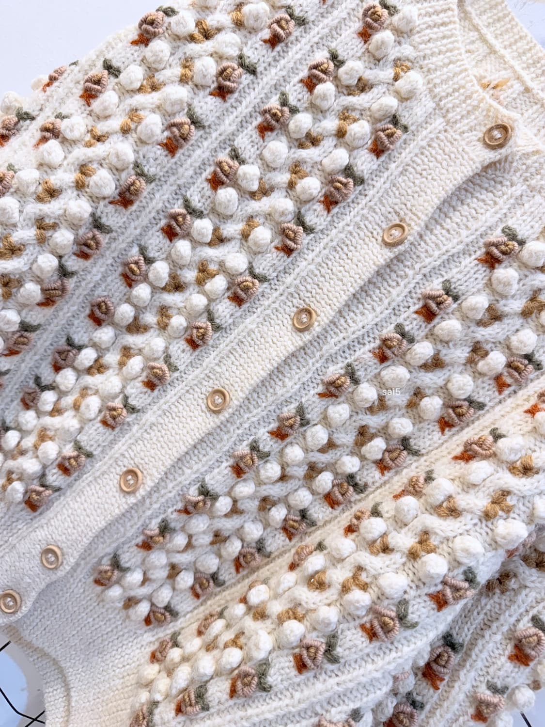 빈티지 자수 폼폼 가디건 상품이미지4