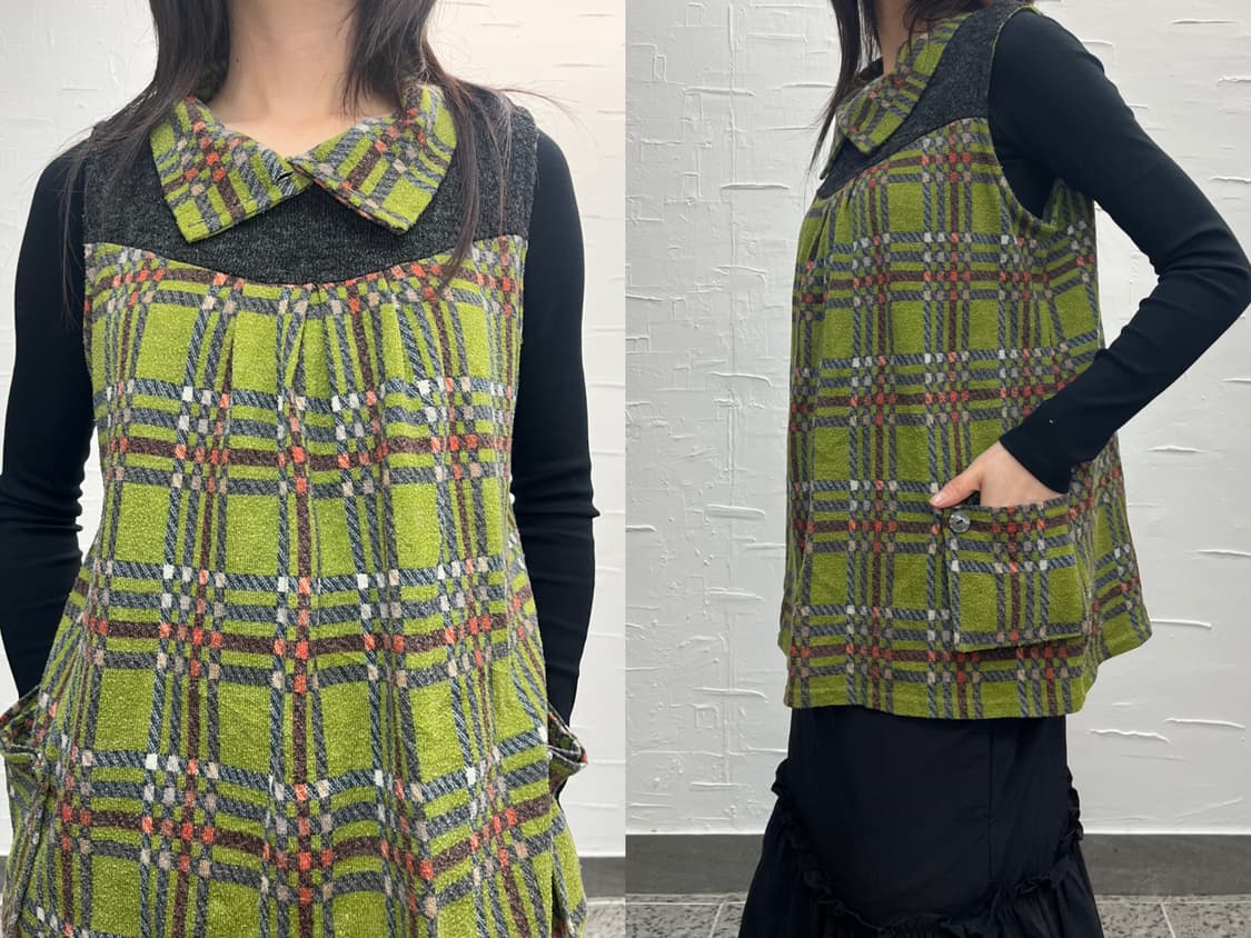 Check pattern vest 상품이미지3