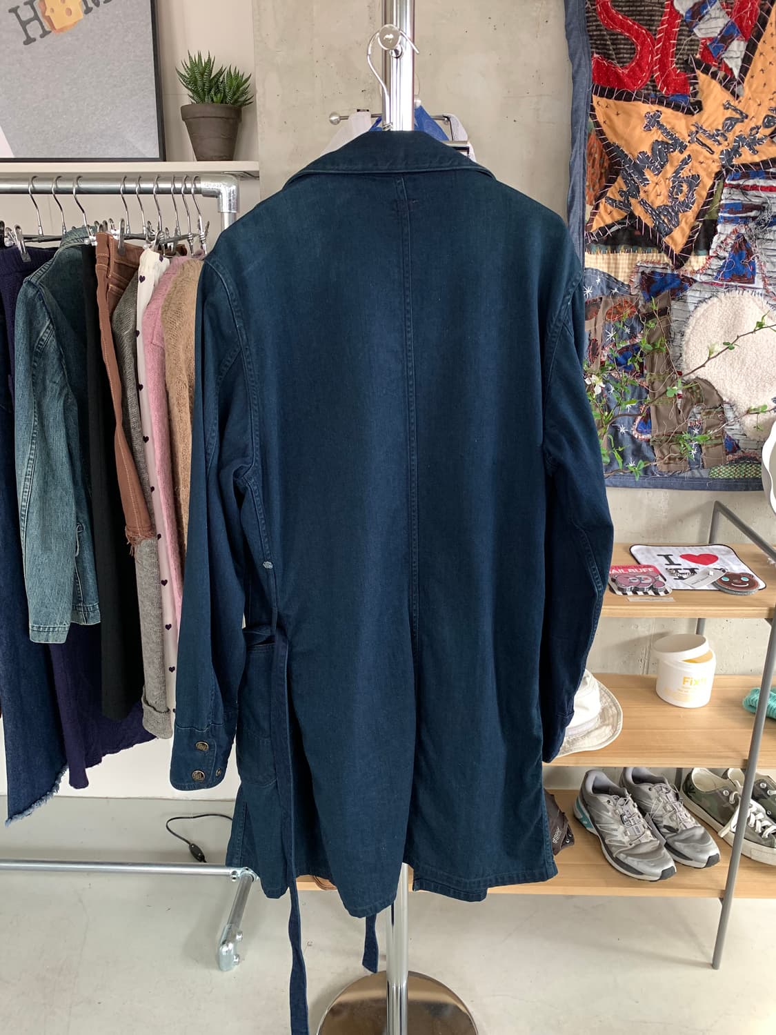 Kapital 캐피탈 인디고 벨티드 워크 코트 상품이미지5