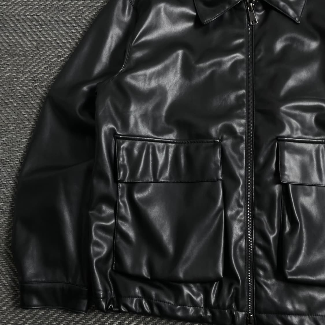 24/7 빈티지 미니멀 레더 블루종 자켓 y 4342 상품이미지4