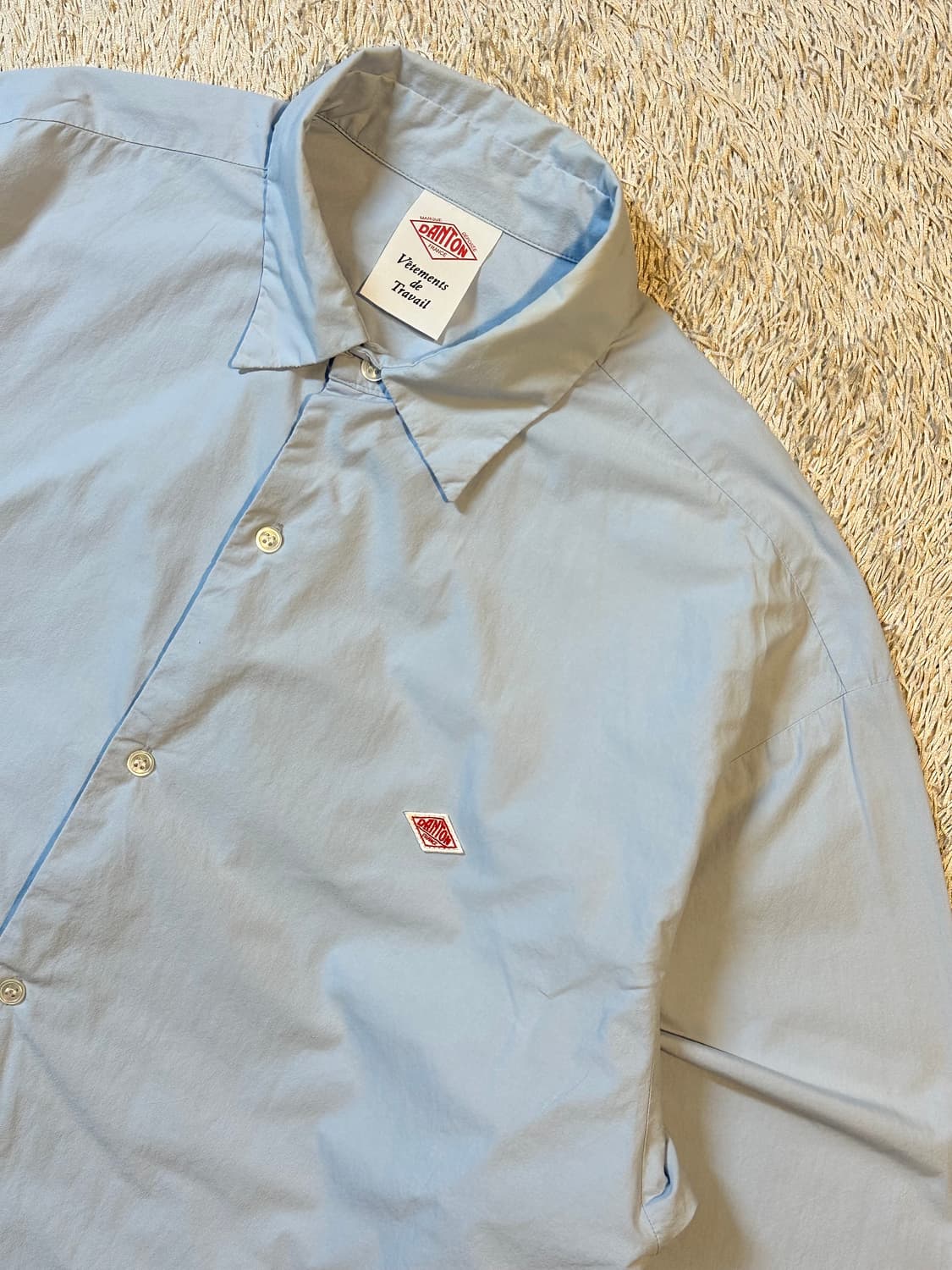 매장판) 23ss 단톤 DANTON 코튼 셔츠 스카이블루 44 상품이미지2