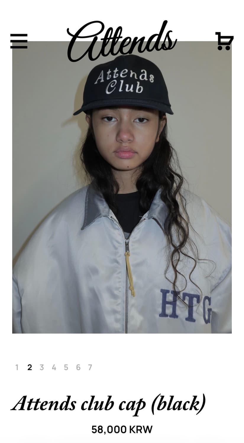 어텐즈 블랙 볼캡 새상품 상품이미지2