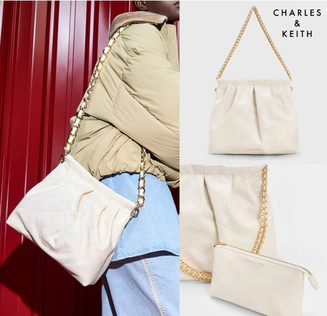 찰스앤키스 듀오 더블 체인 호보백 크림 상품이미지4