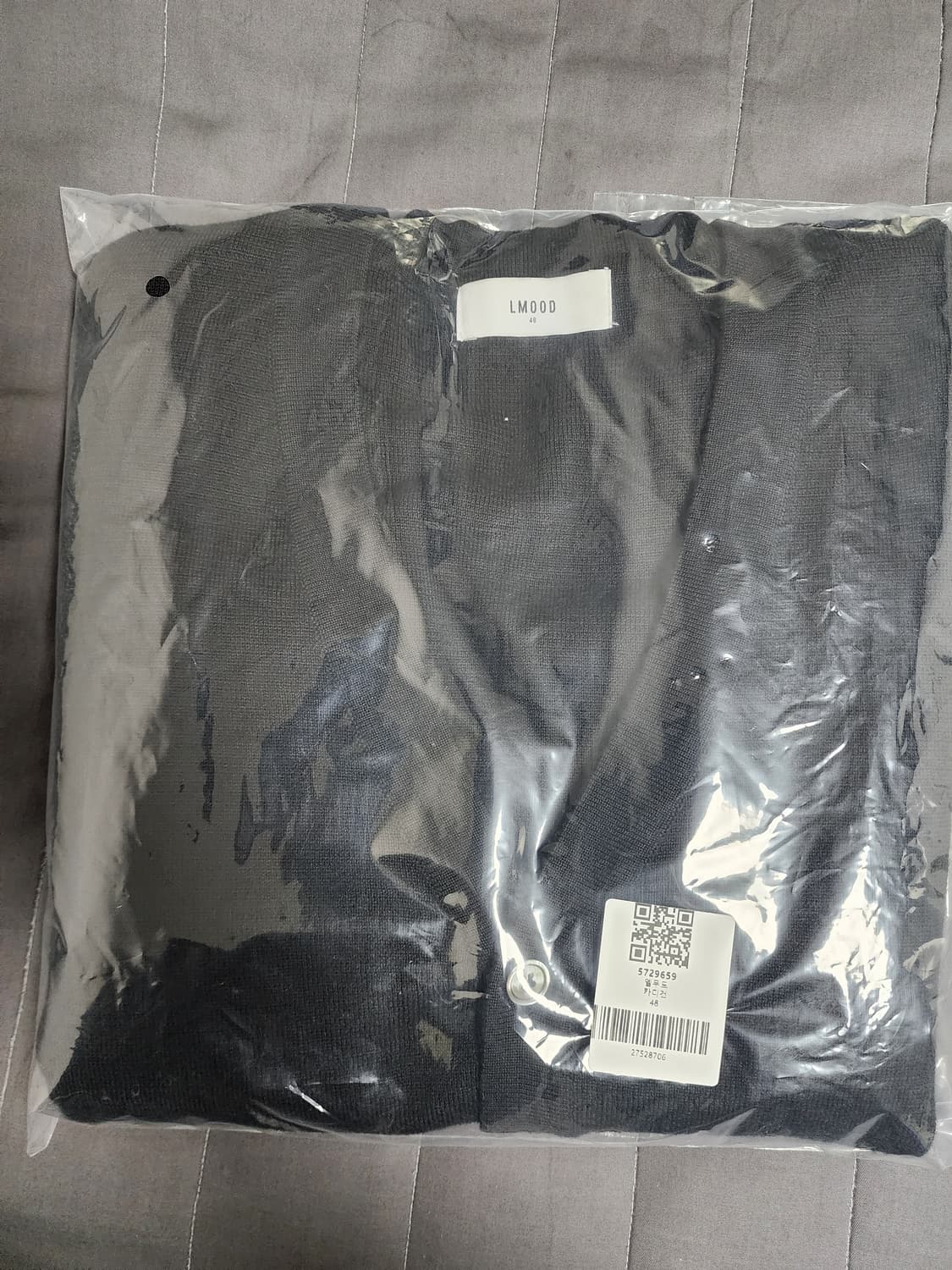 새제품급 48 블랙) 엘무드 오디너리 크롭 가디건 상품이미지4