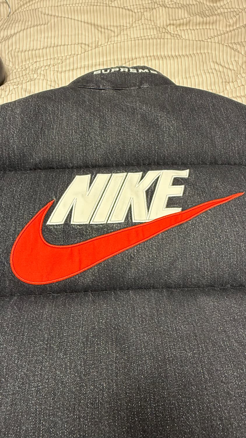 [L] 슈프림 X 나이키 데님 퍼퍼 베스트 블랙 상품이미지3