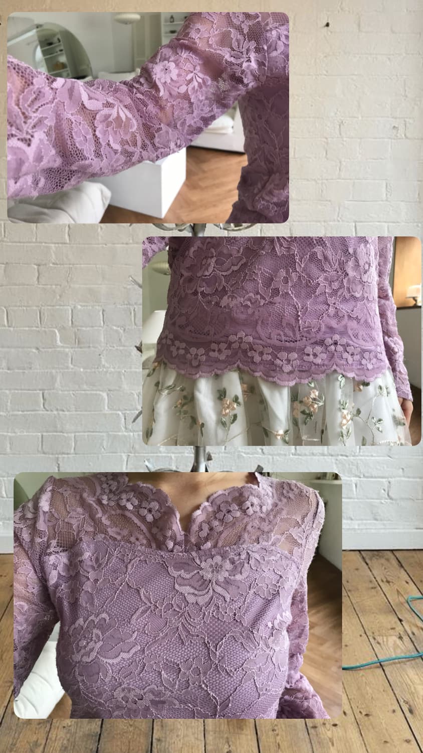 vintage purple lace top 상품이미지7