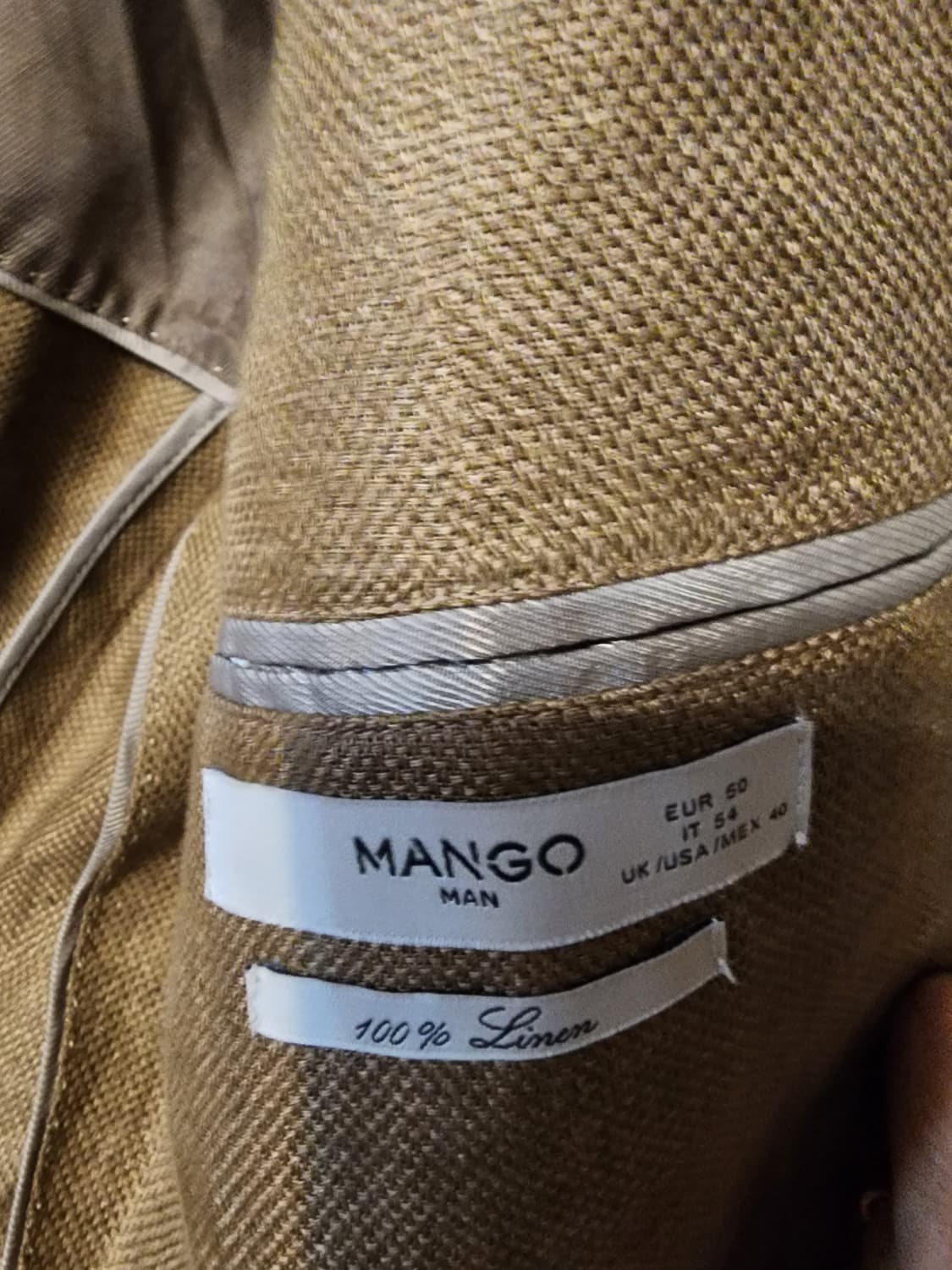 망고 맨 린넨 브라운 자켓 eu50 it54 uk/us40 사이즈 상품이미지6
