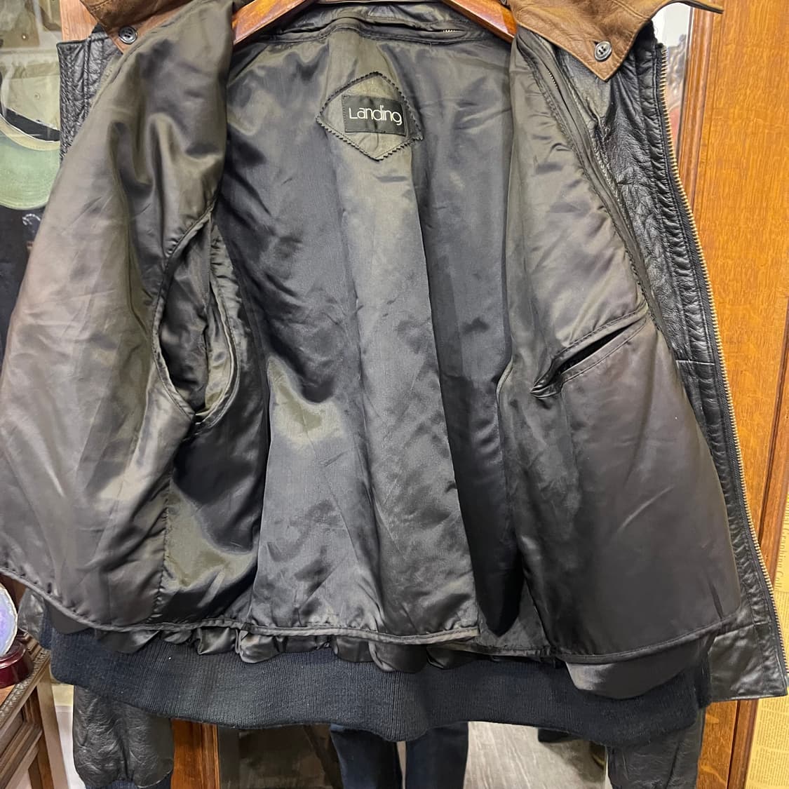 90's Landing leather jacket 상품이미지6