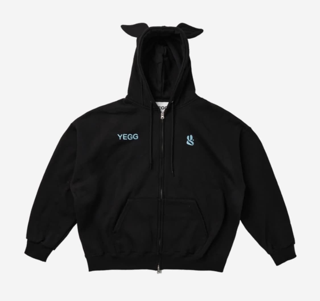 예그 윙 후드 집업 블랙 상품이미지1